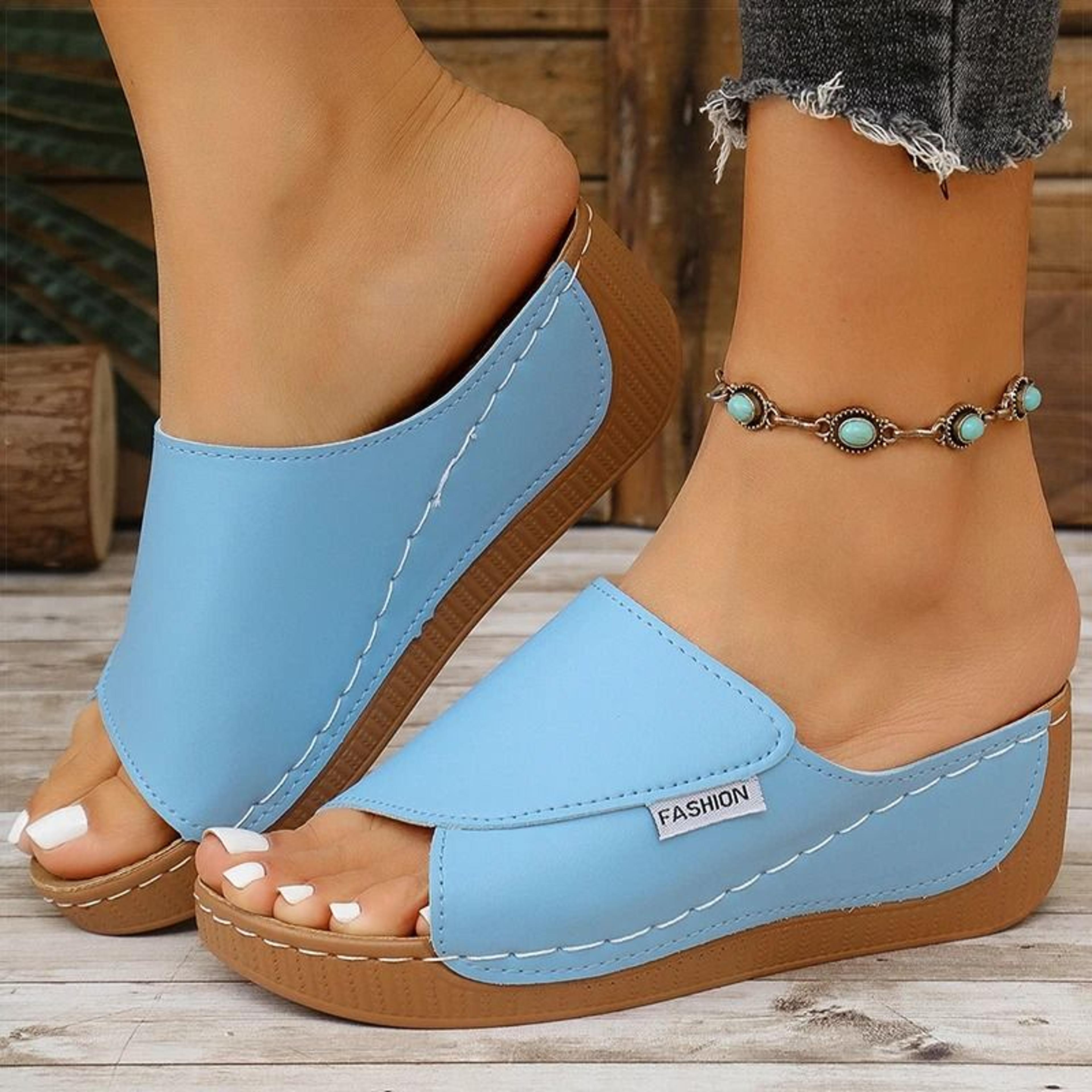 Womens Summer Wedge Sandals With Comfortable Heel Design 2
