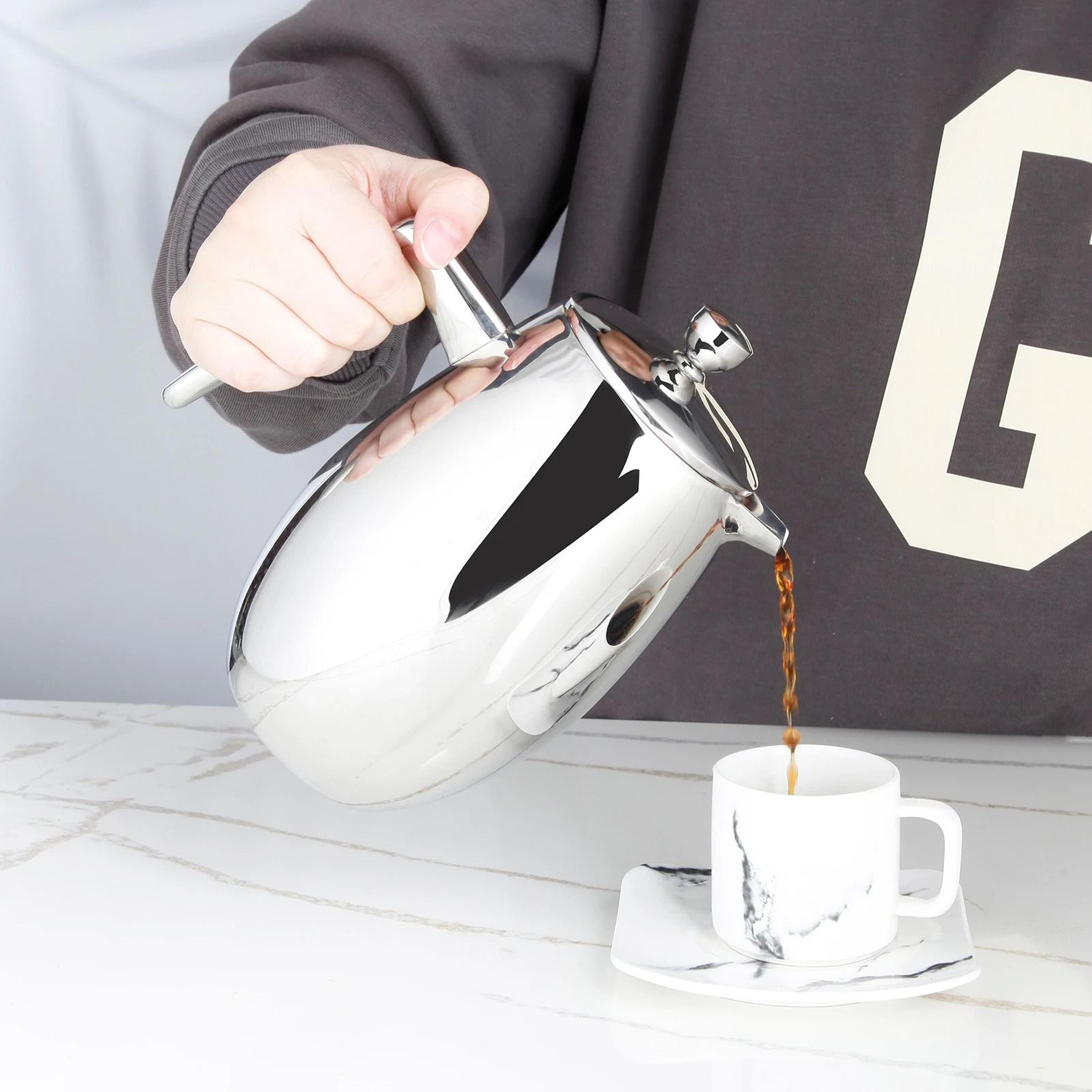 double wall stainless steel french press coffee maker