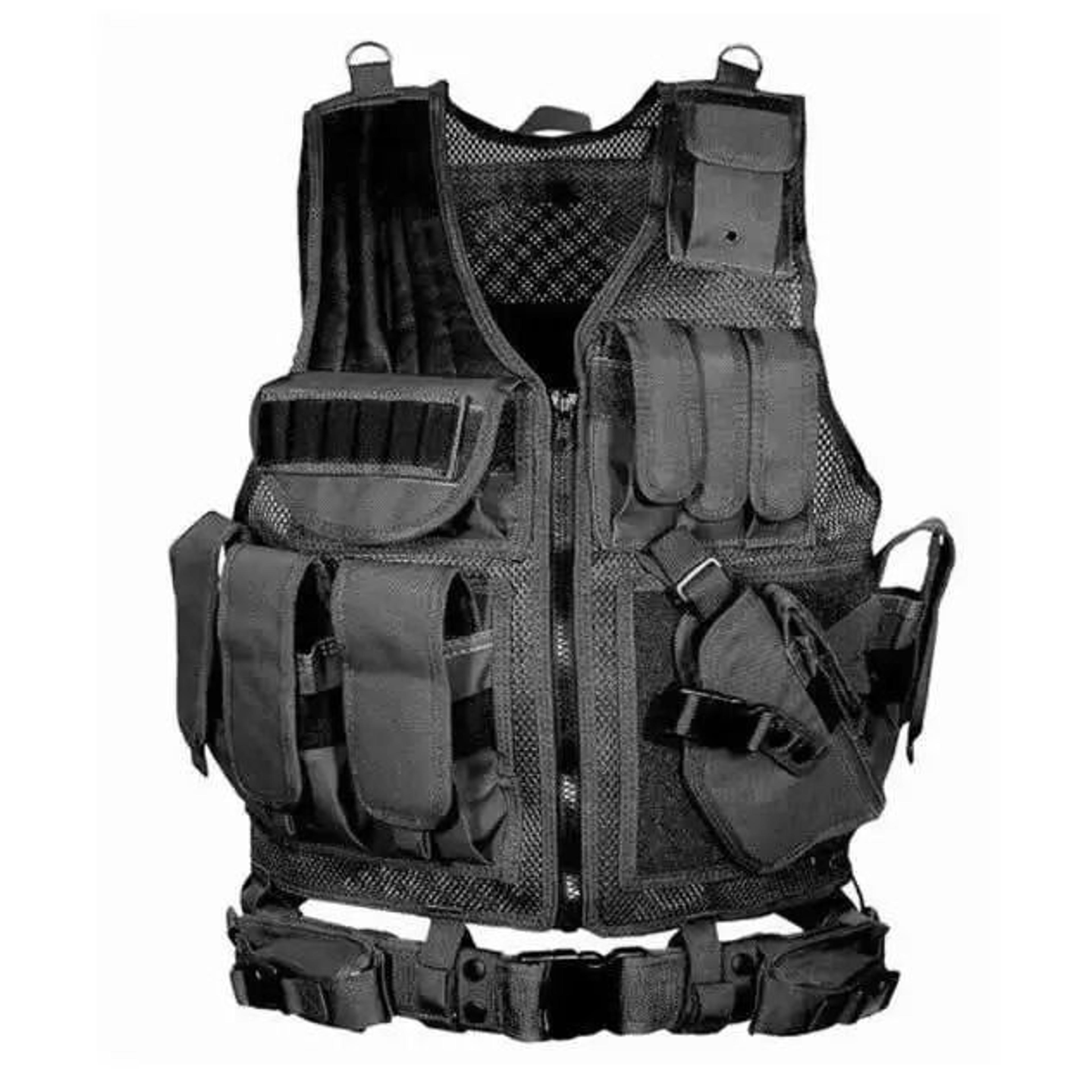 Adjustable Tactical Vest With Multiple Pockets For Training Airsoft Hunting 6