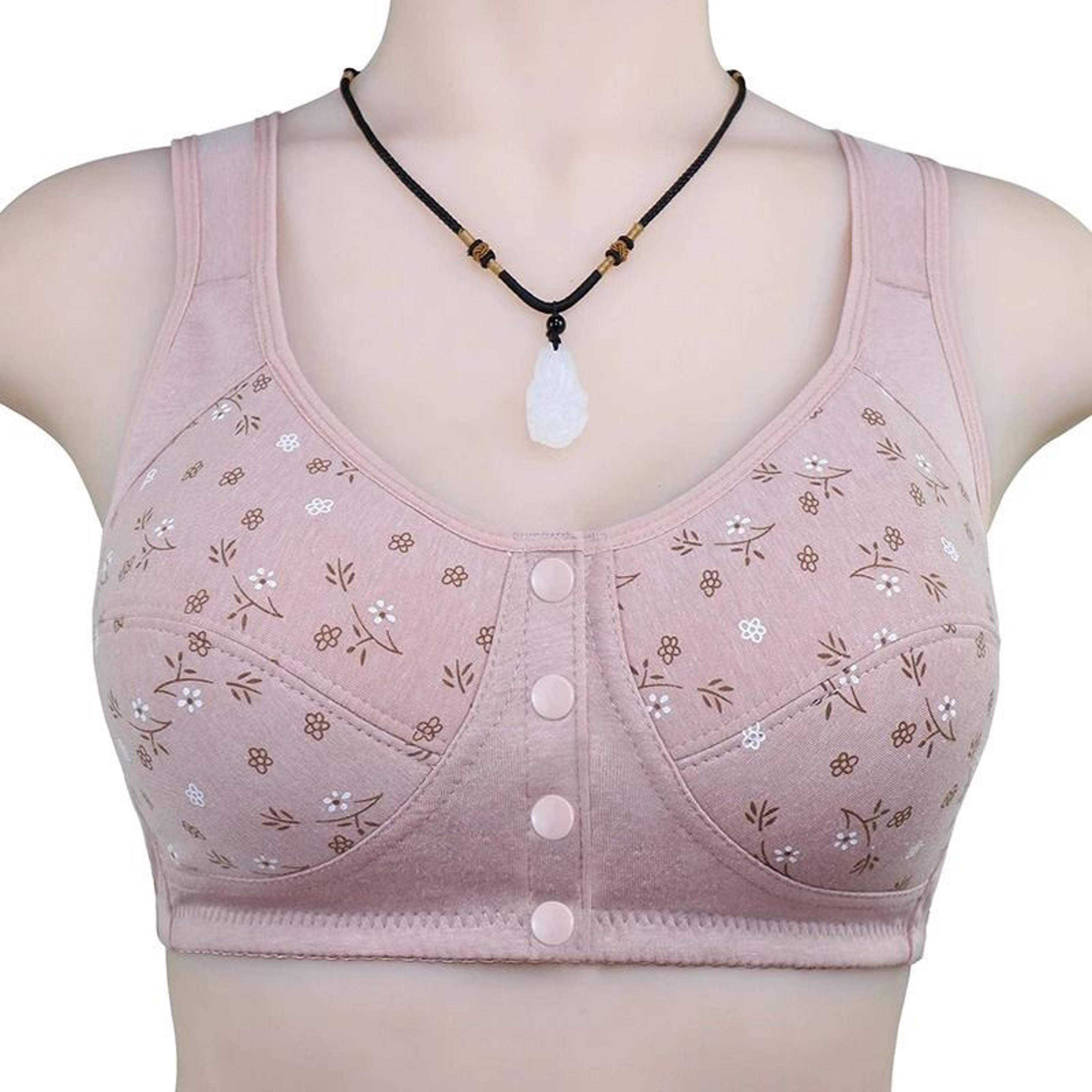Comfortable Cotton Wireless Front Closure Bra For Women 3