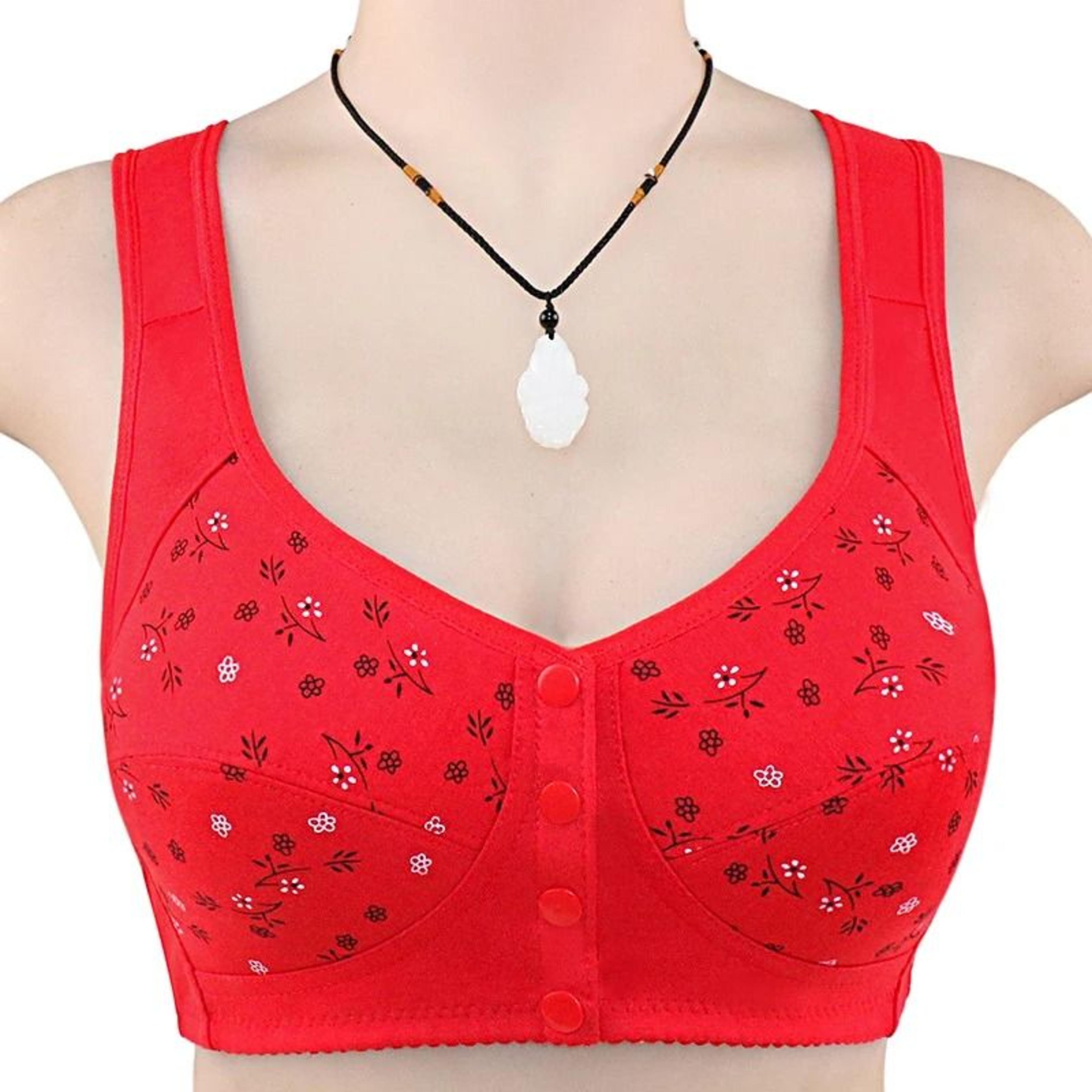 Comfortable Cotton Wireless Front Closure Bra For Women 11