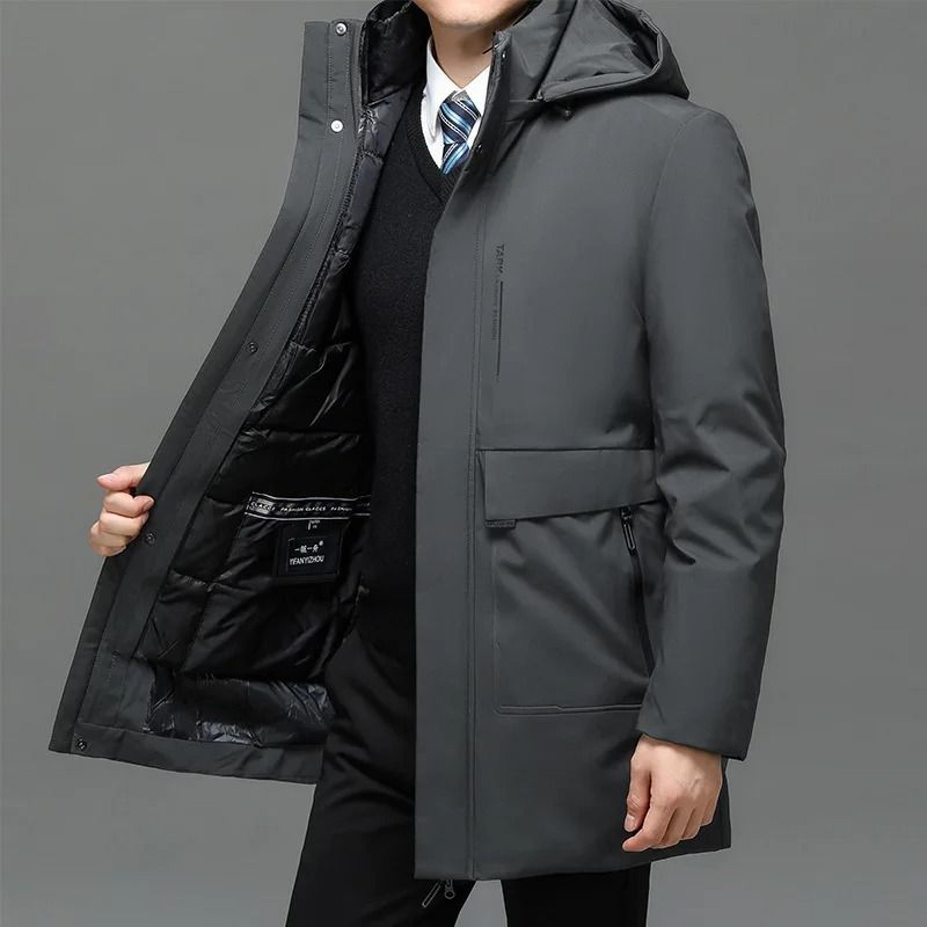 Men Winter Parka Thick Warm Duck Down Jacket Waterproof Windproof 1