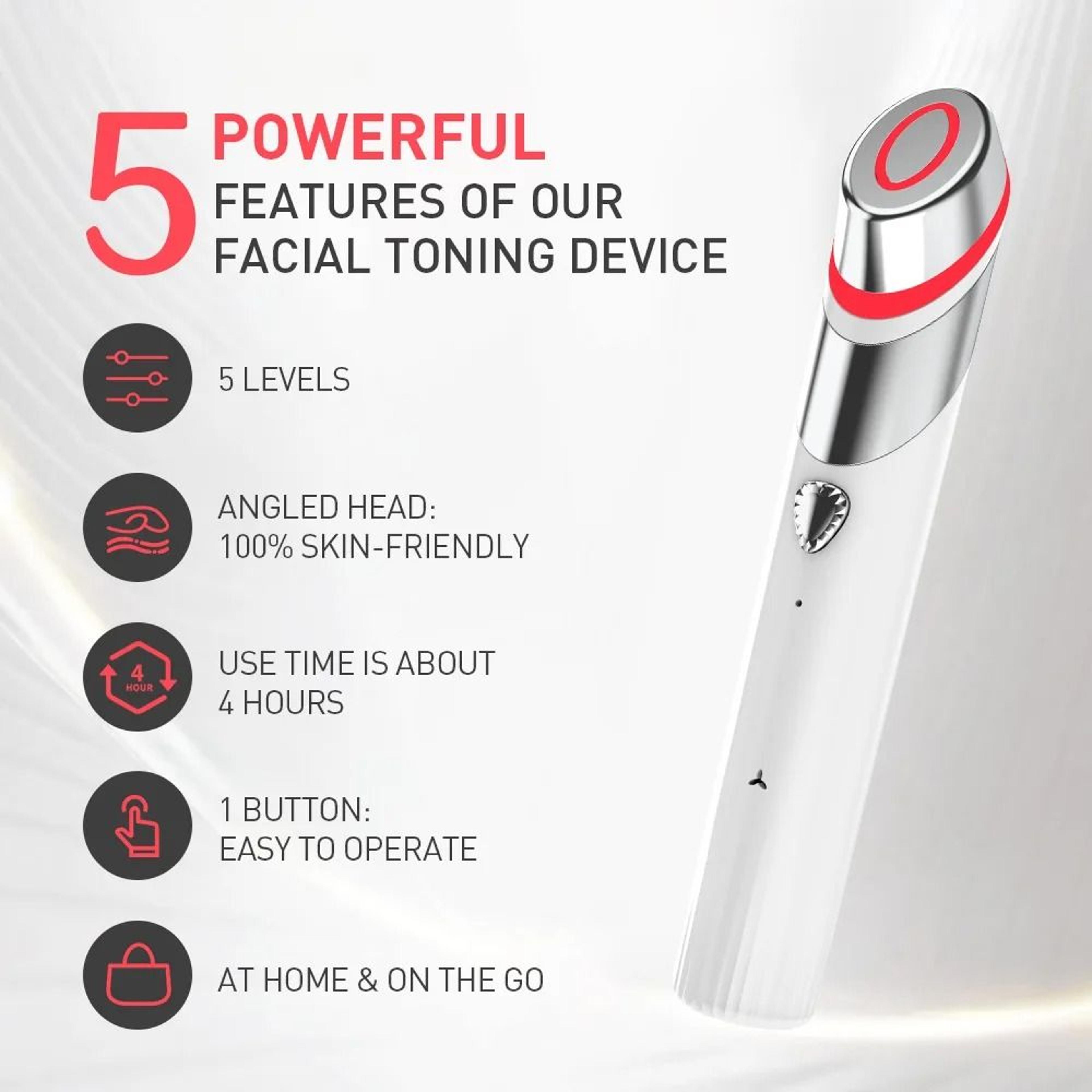 Microcurrent Facial Lift Device Anti Aging Skin Therapy Tool 2