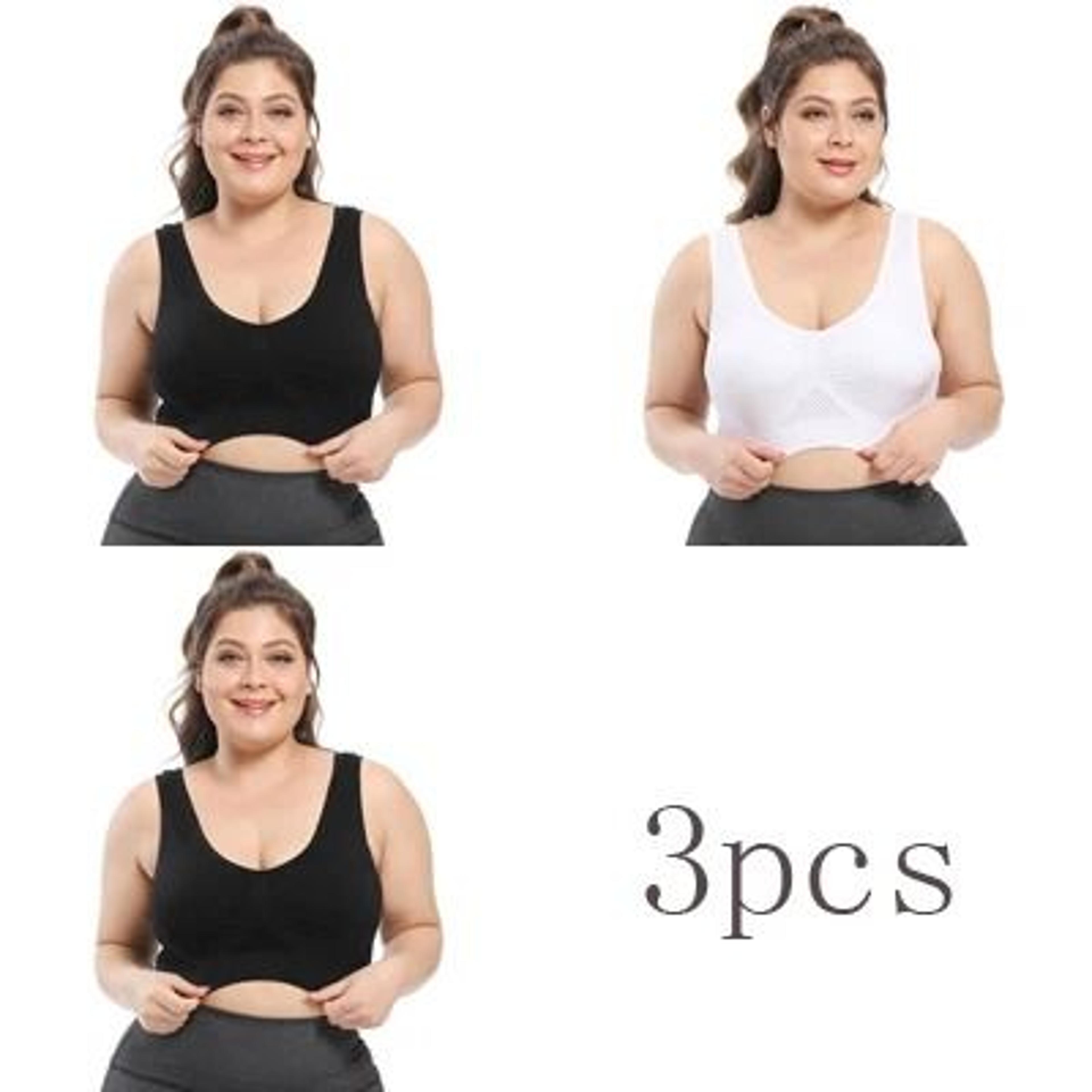 3 Pack Seamless Plus Size Bras With Pads And Wireless Comfort 6
