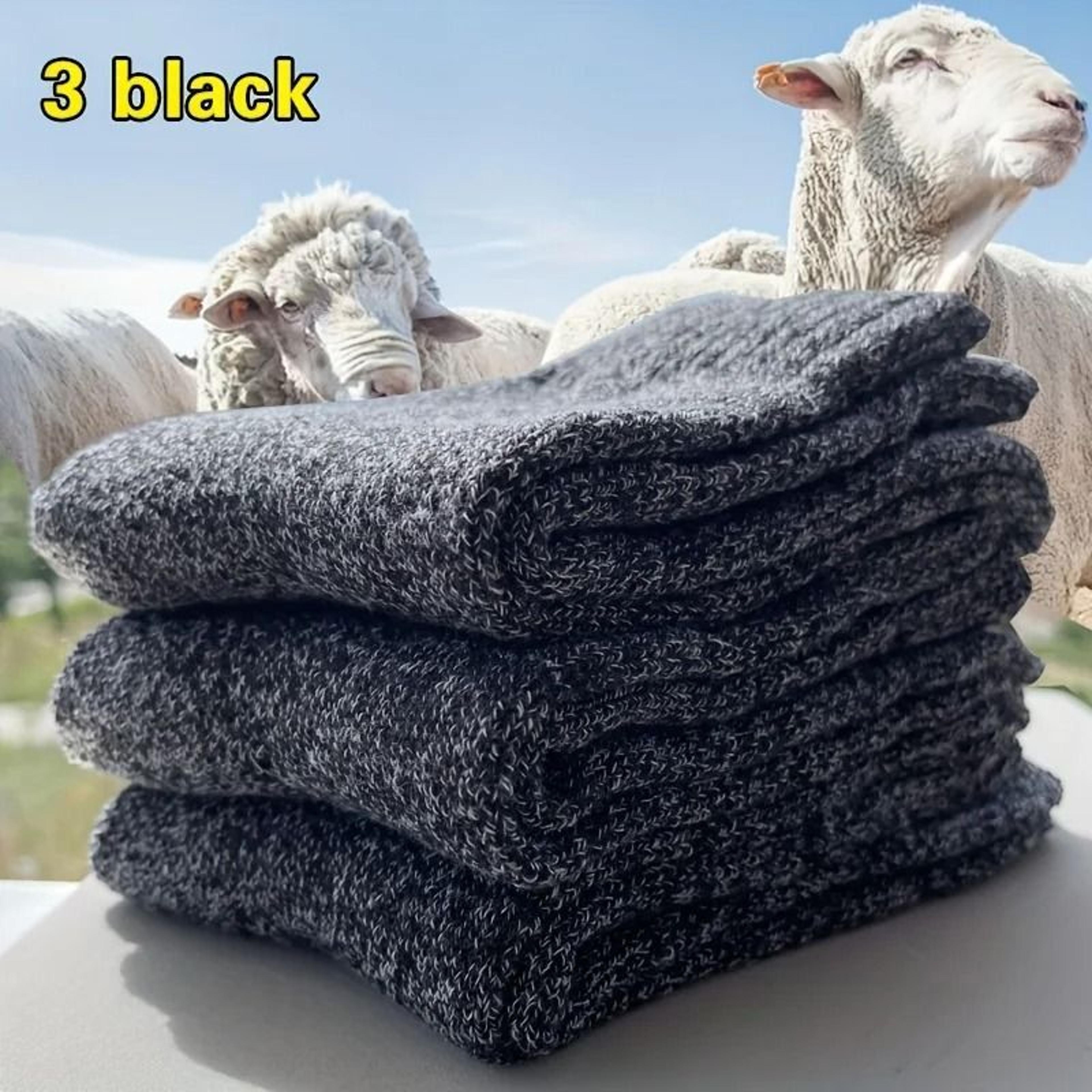 Set Of Three Thick Warm Winter Socks For Men Mid Calf 8