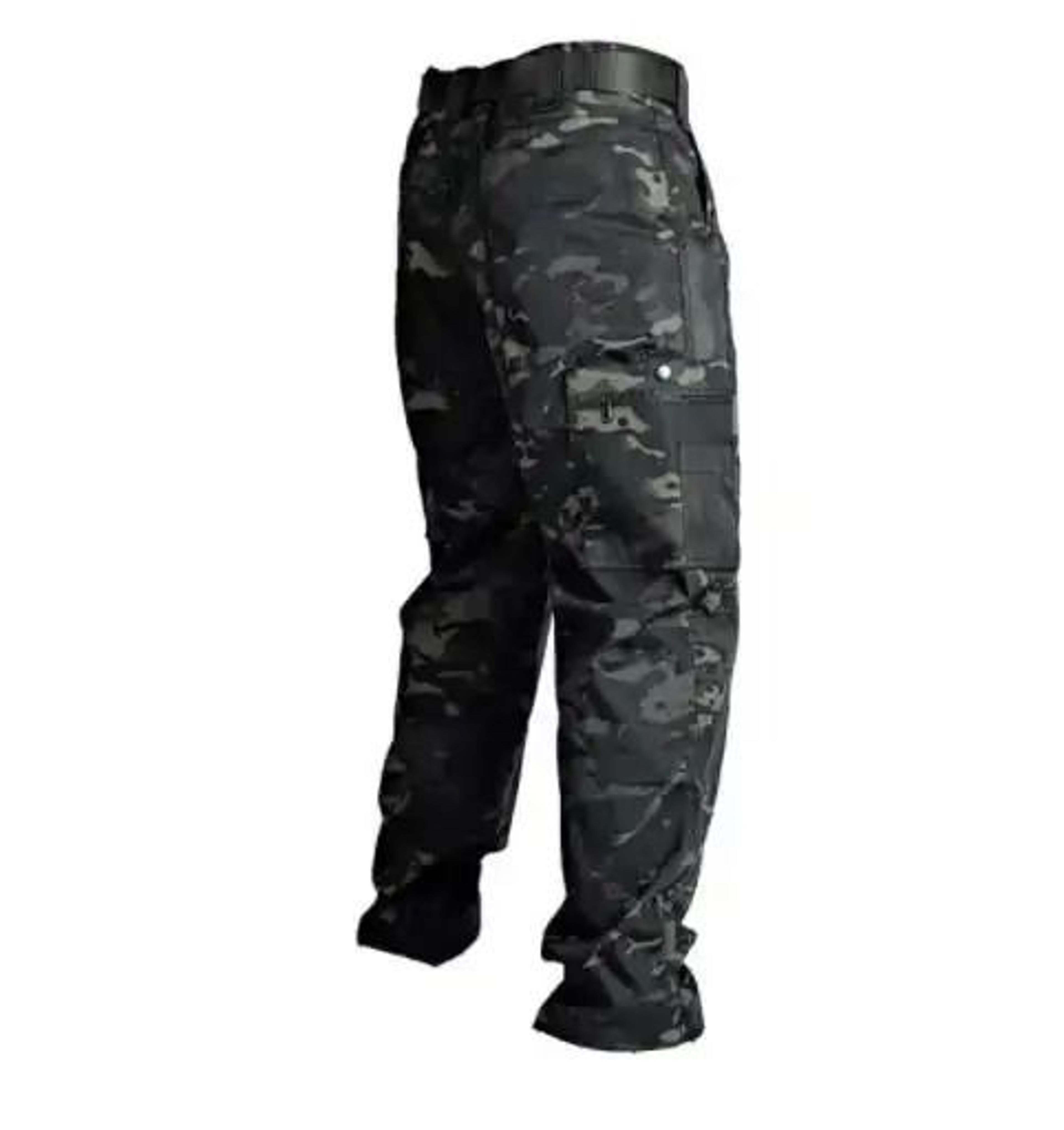 Mens Tactical Waterproof Cargo Pants Outdoor Multi Pocket Combat Trousers 12