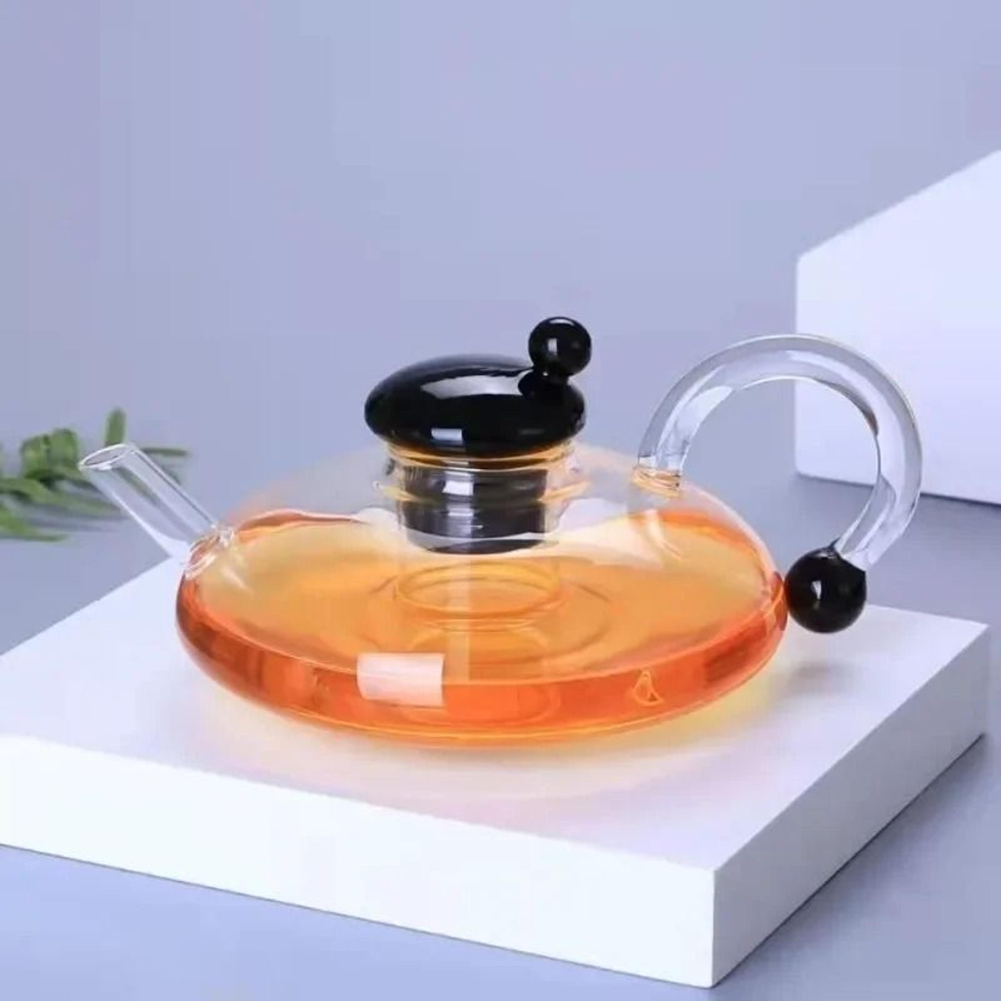 Glass Teapot With Heat Resistant Glass And Built In Filter 700 Ml 0