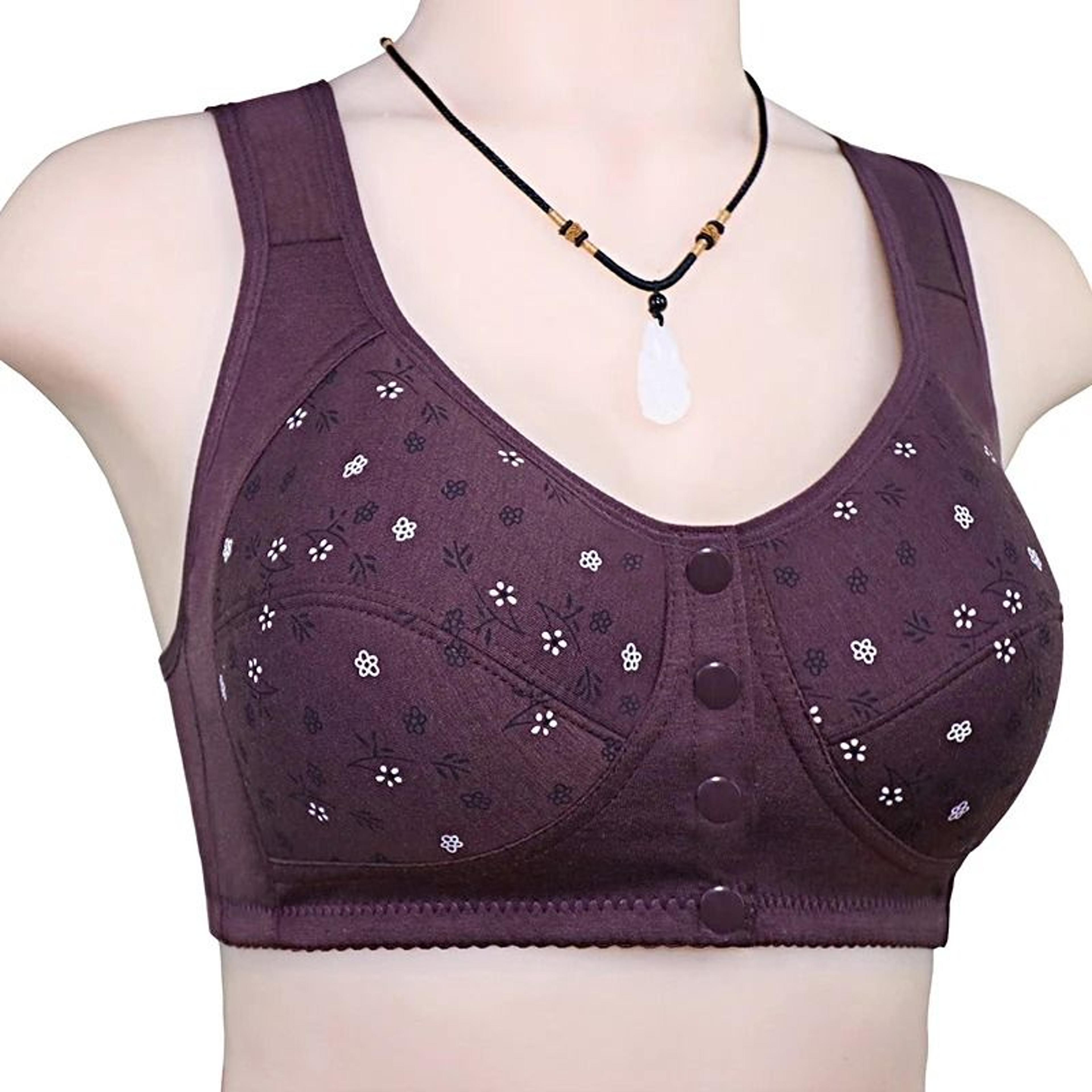 Soft Cotton Front Closure Wireless Bra 5