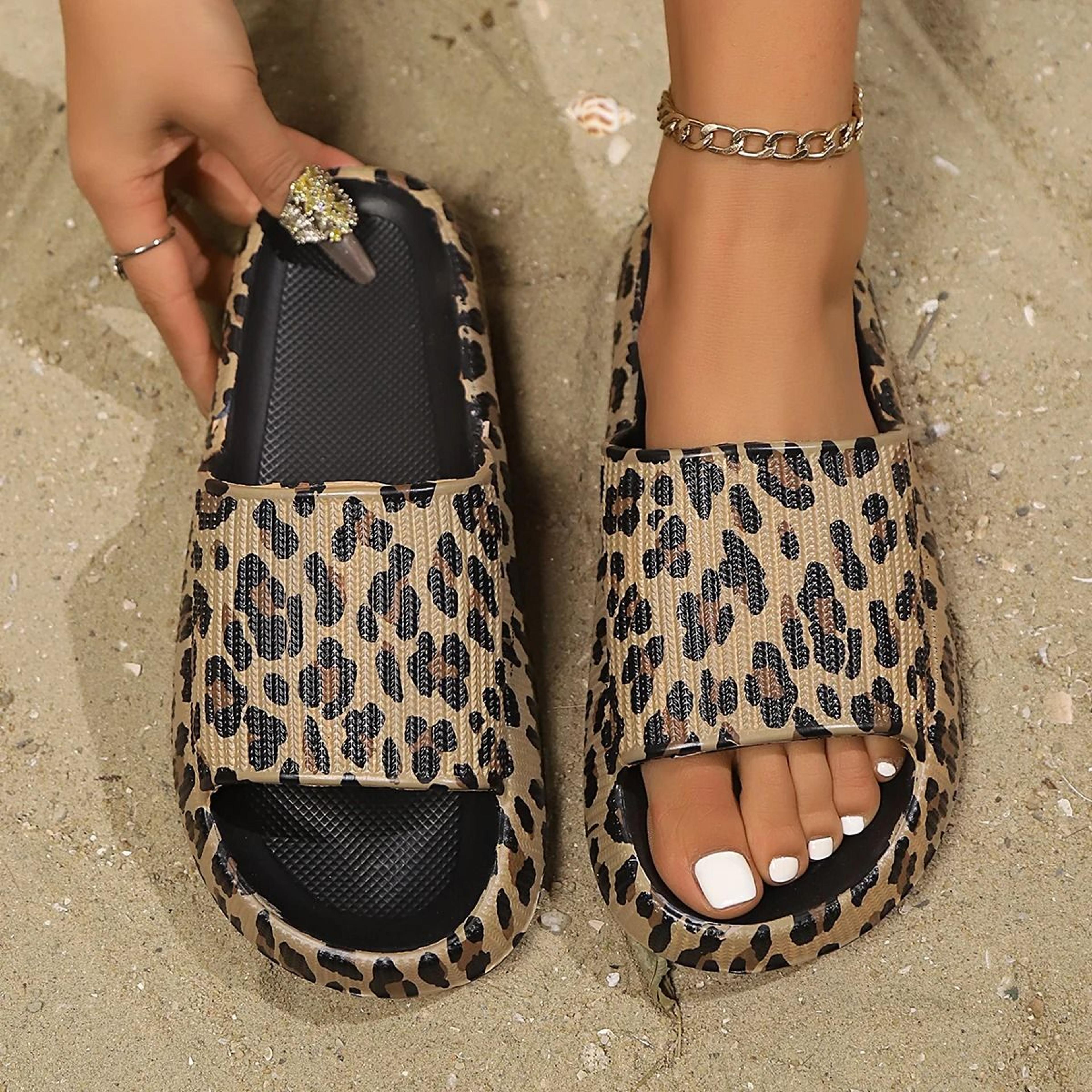 Leopard Print Slide Slippers For Women 2