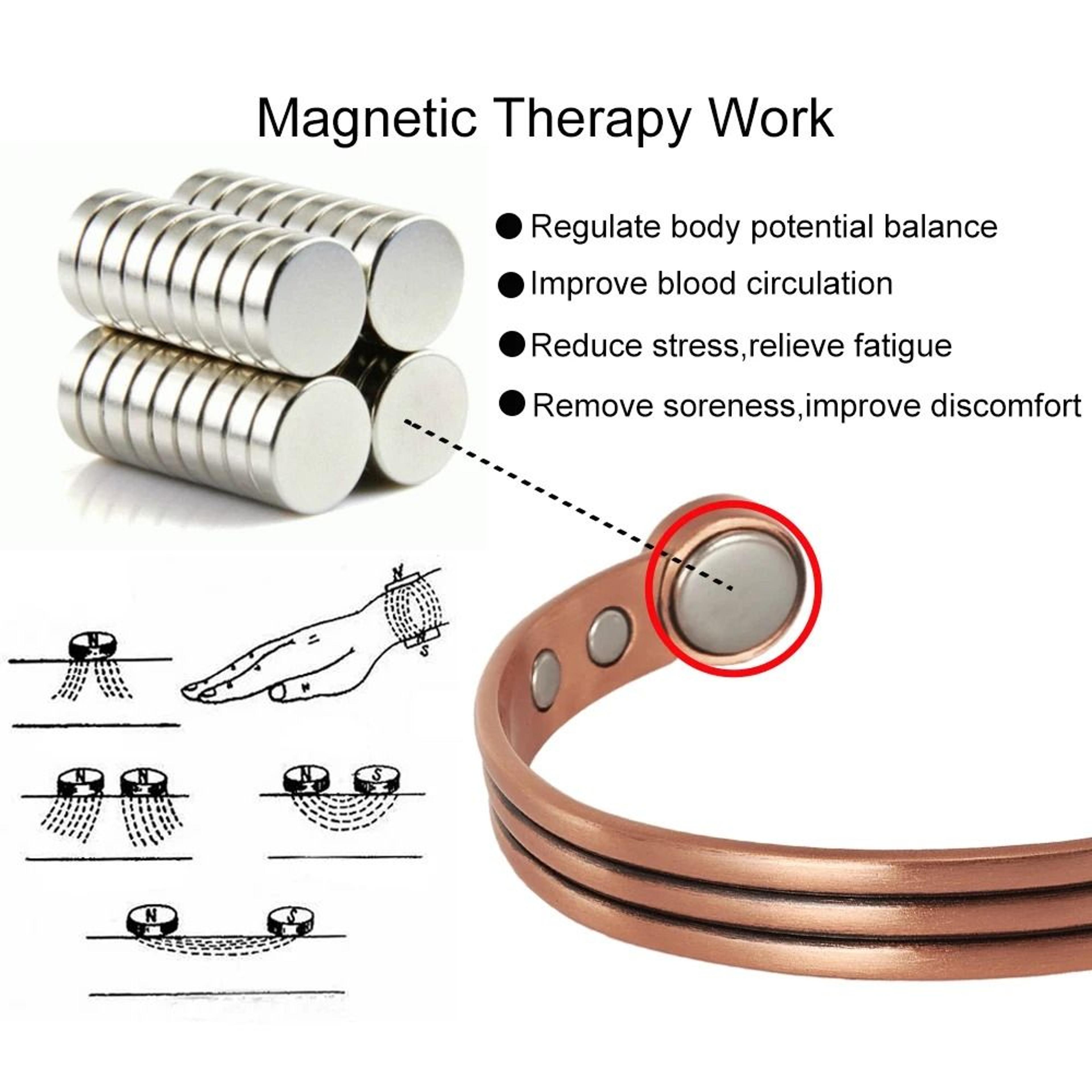 Pure Copper Magnetic Bracelet With Adjustable Design 3