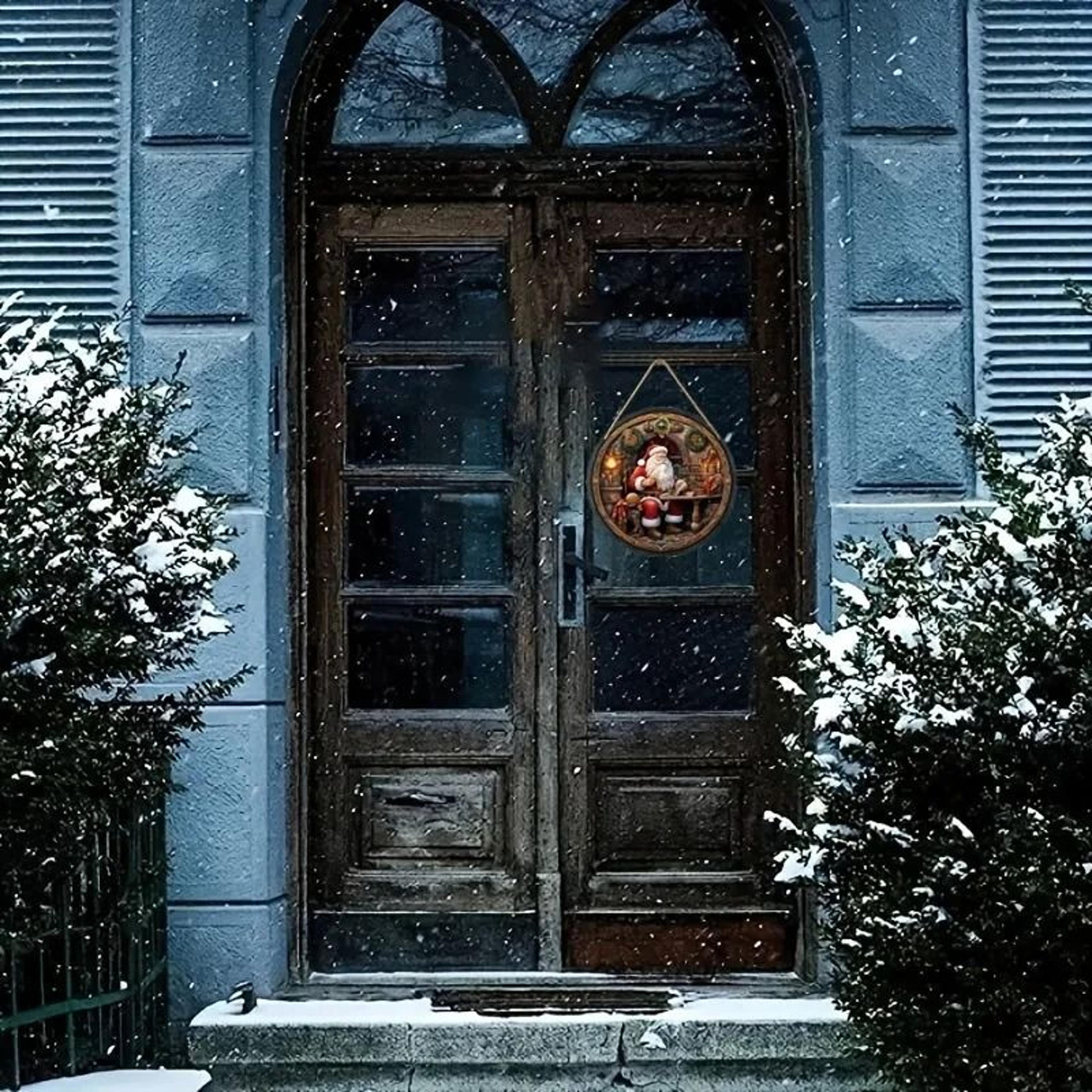 Christmas Welcome Hanging Wooden Sign 3