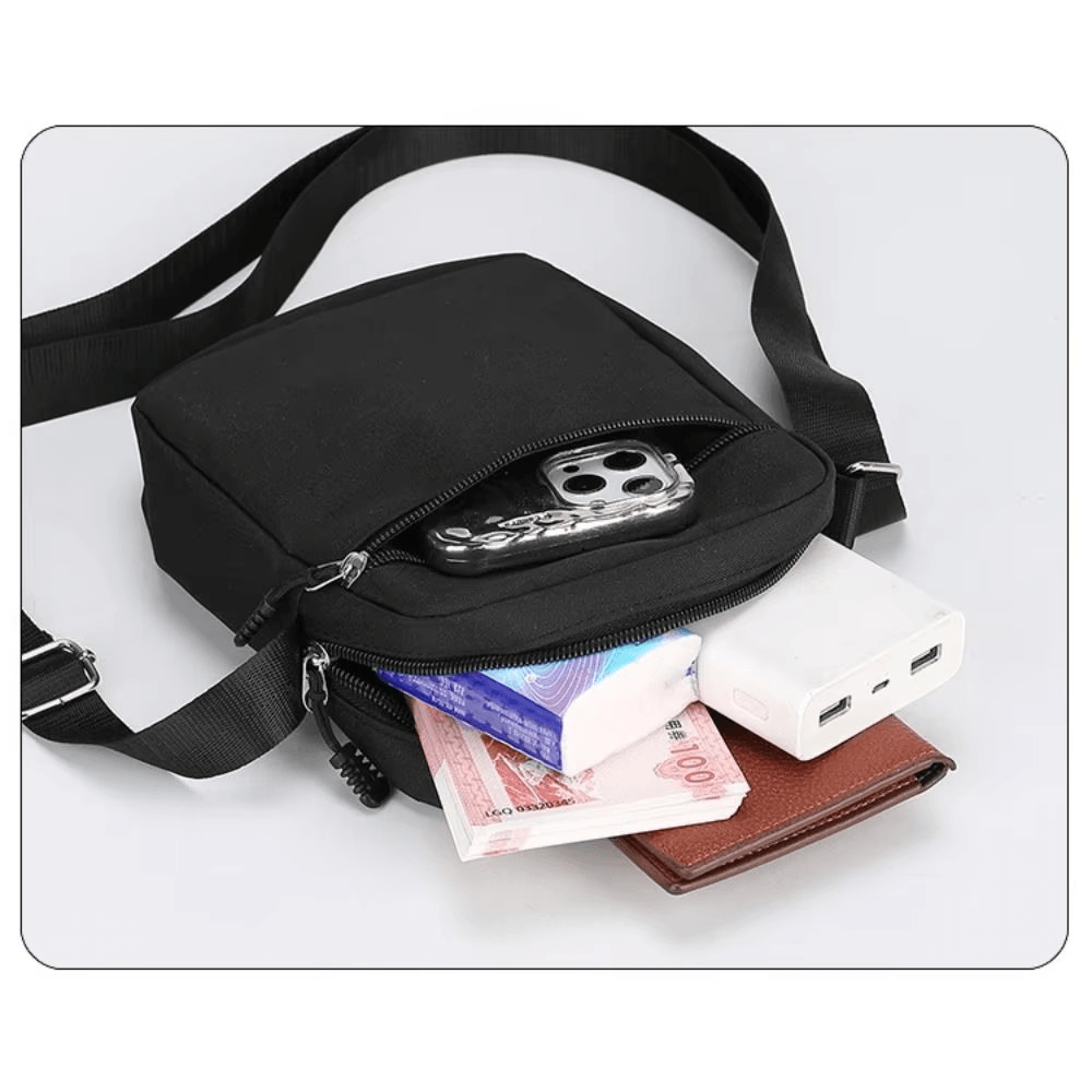 mini oxford shoulder and waist bag for men