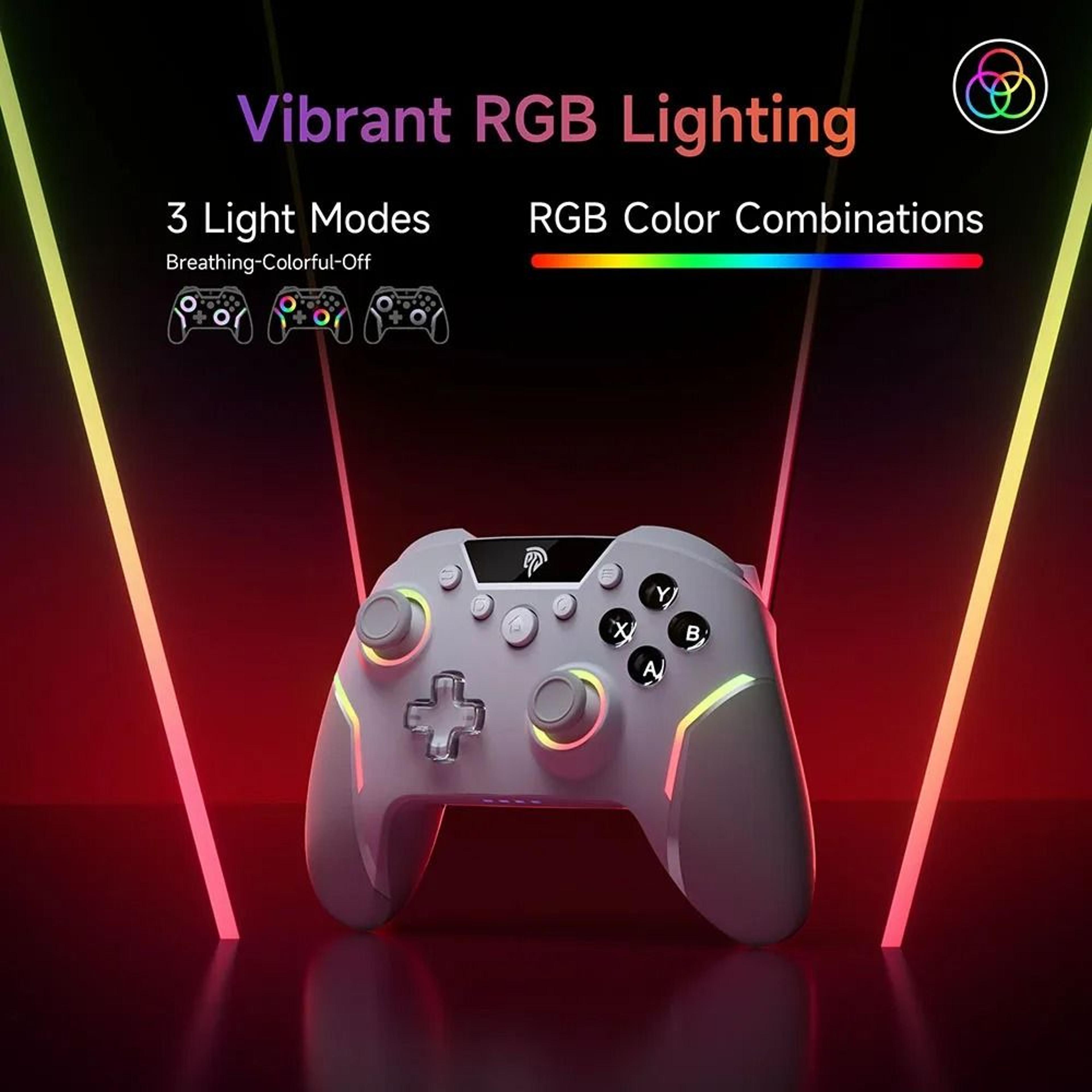 Wireless Game Controller With RGB Effects And Hall Sensor Joysticks 4
