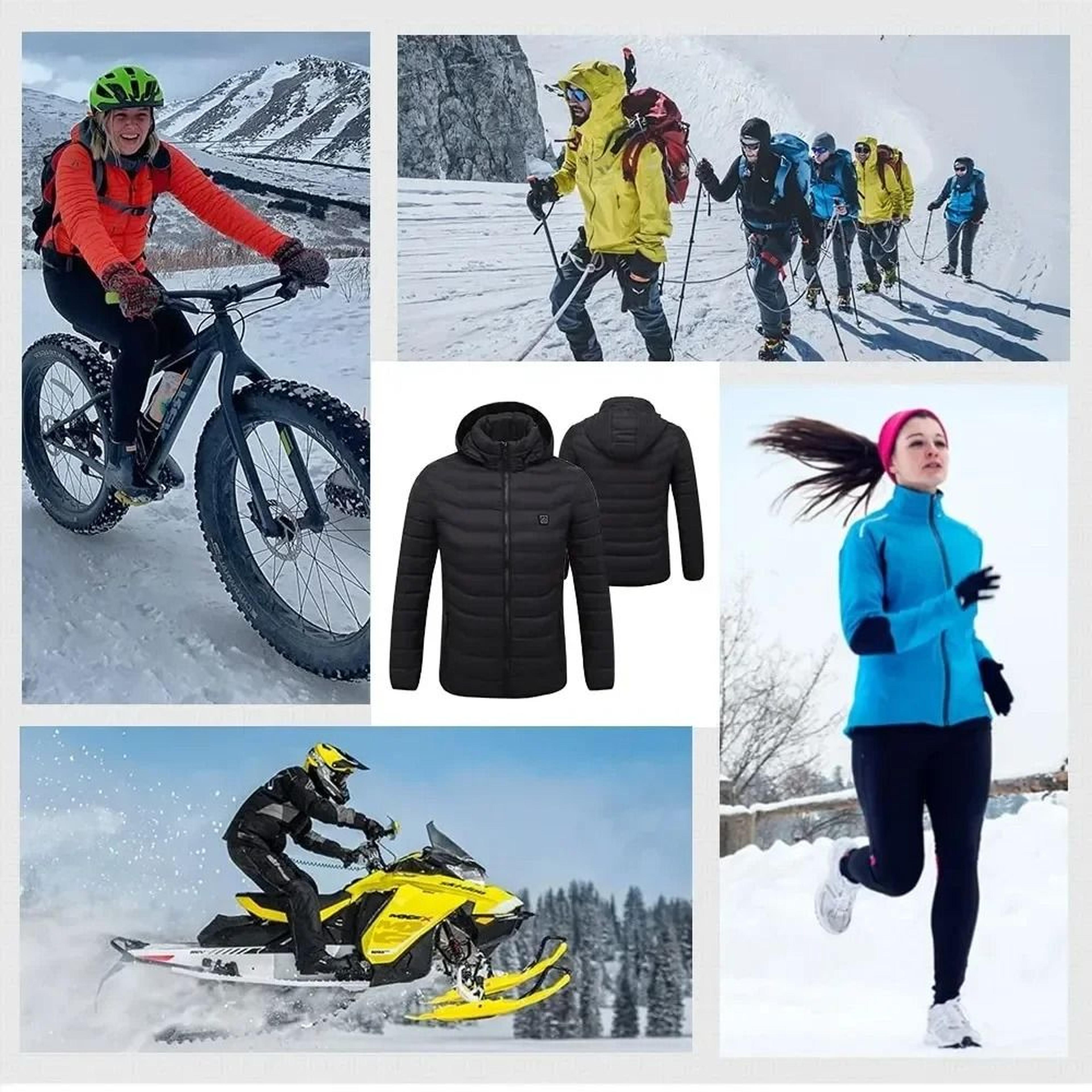 USB SelfHeated Thermal Jacket For Outdoor Winter Use 4