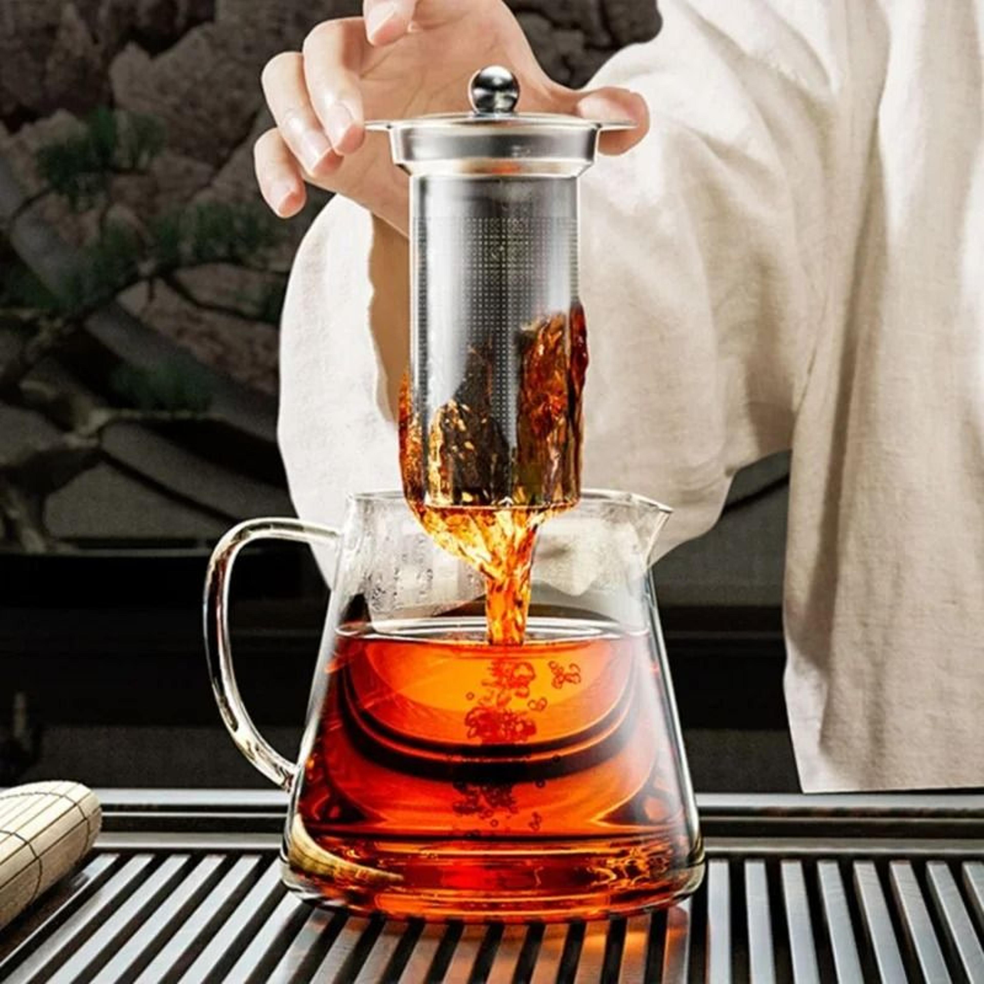 Heat Resistant Glass Teapot With Stainless Steel Infuser 2