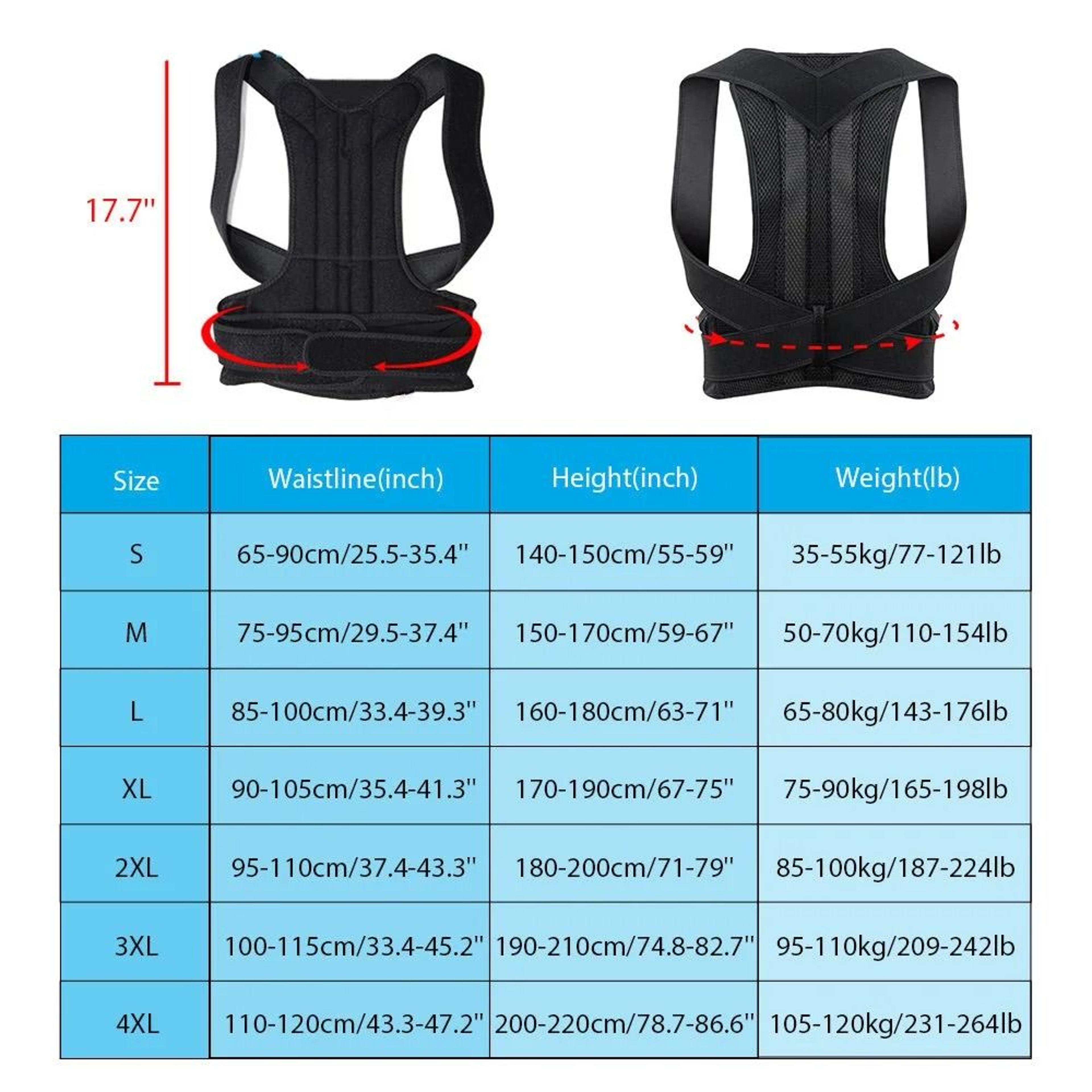 Adjustable Upper Back Posture Corrector Brace 1
