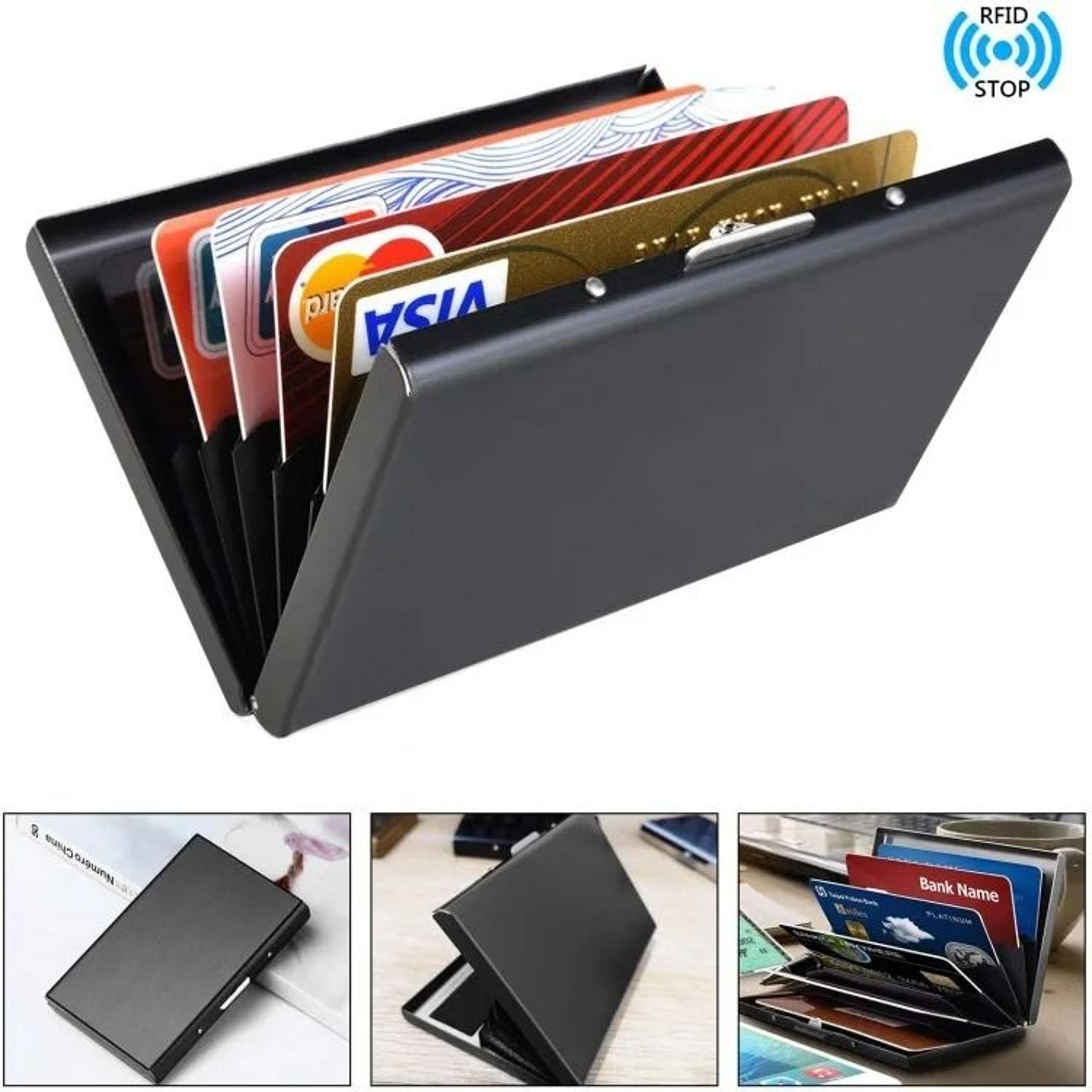Slim Metal Card Holder Wallet With RFID Protection 0