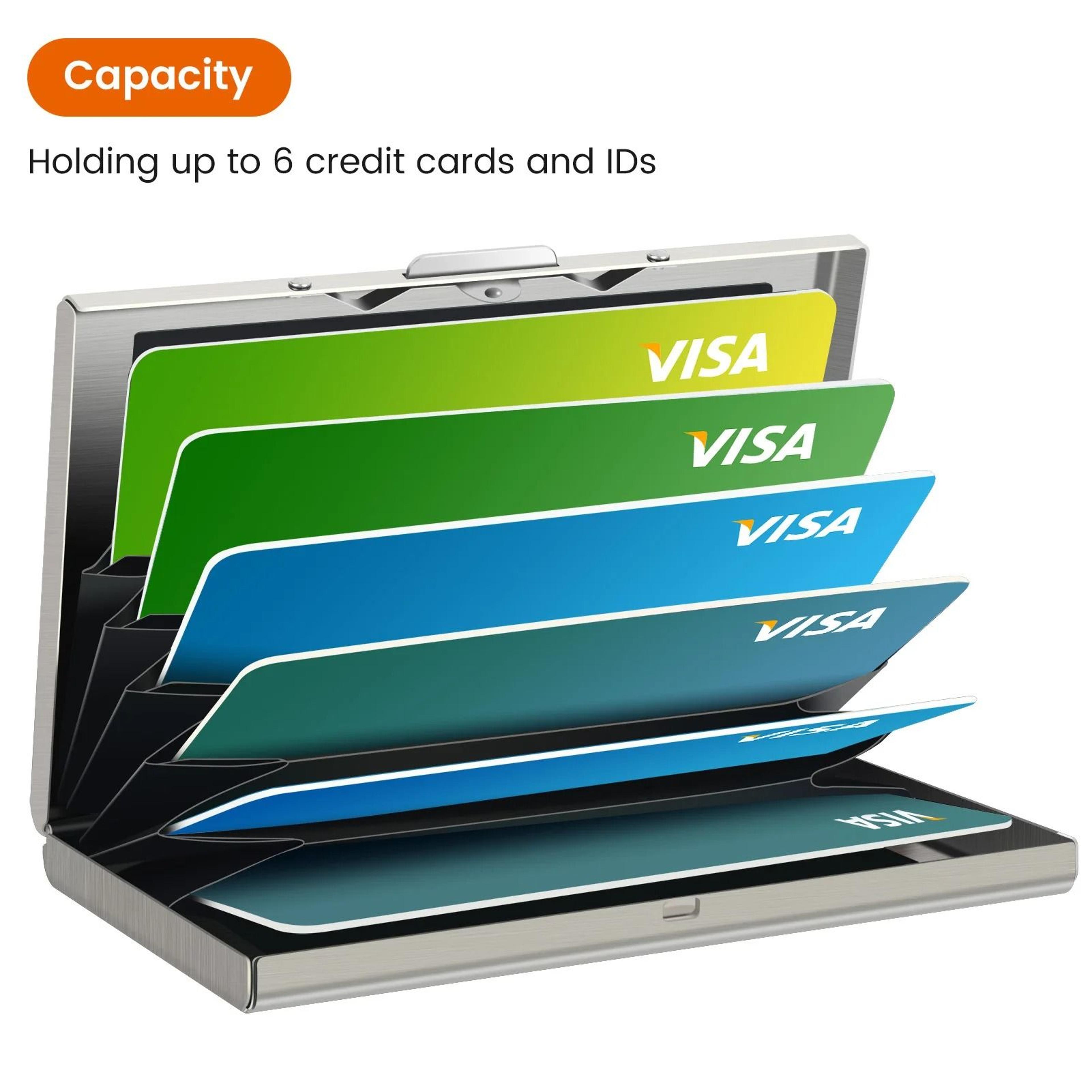 Slim Metal Card Holder Wallet With RFID Protection 11