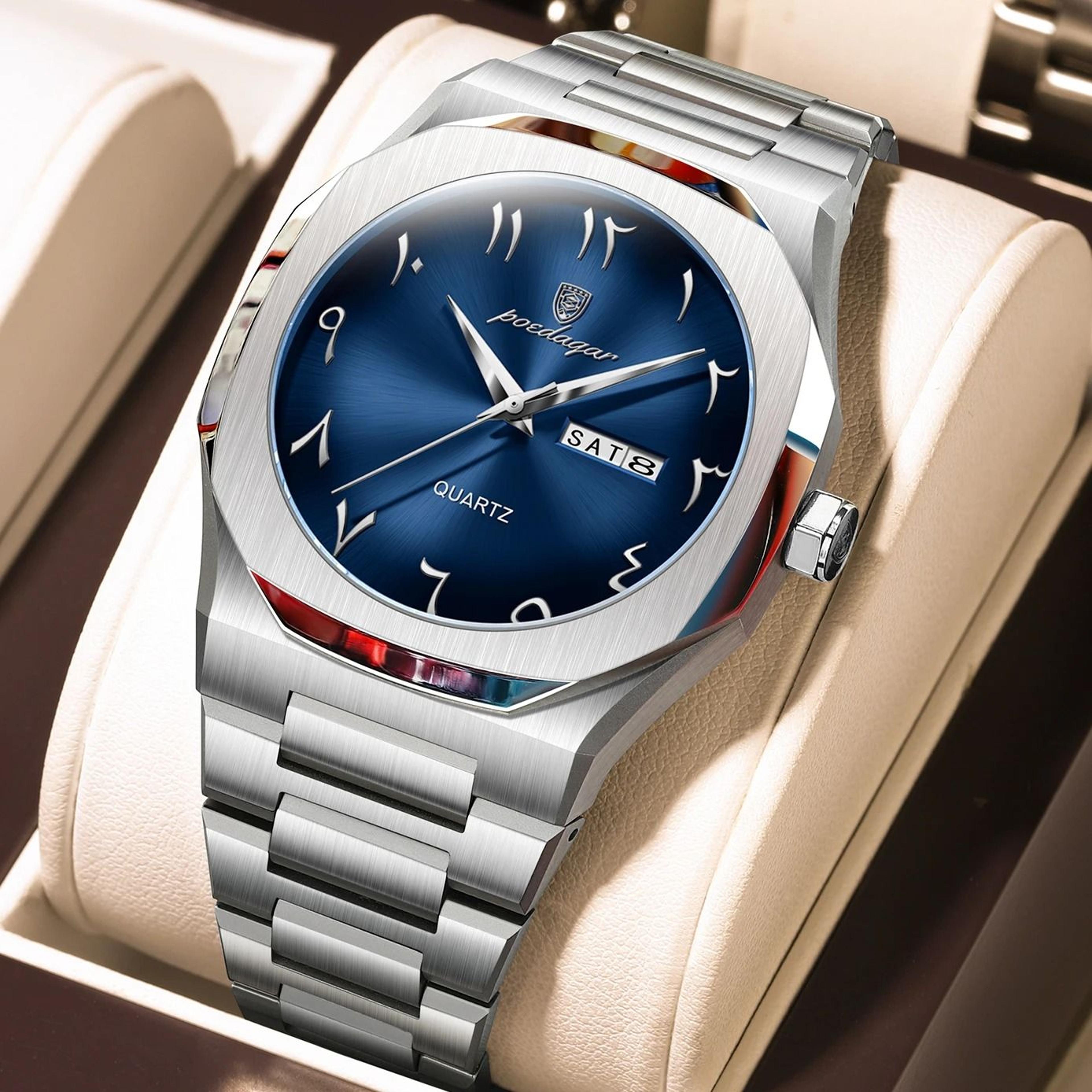 Mens Military Style Watch With Weekday Calendar And Waterproof Design 12