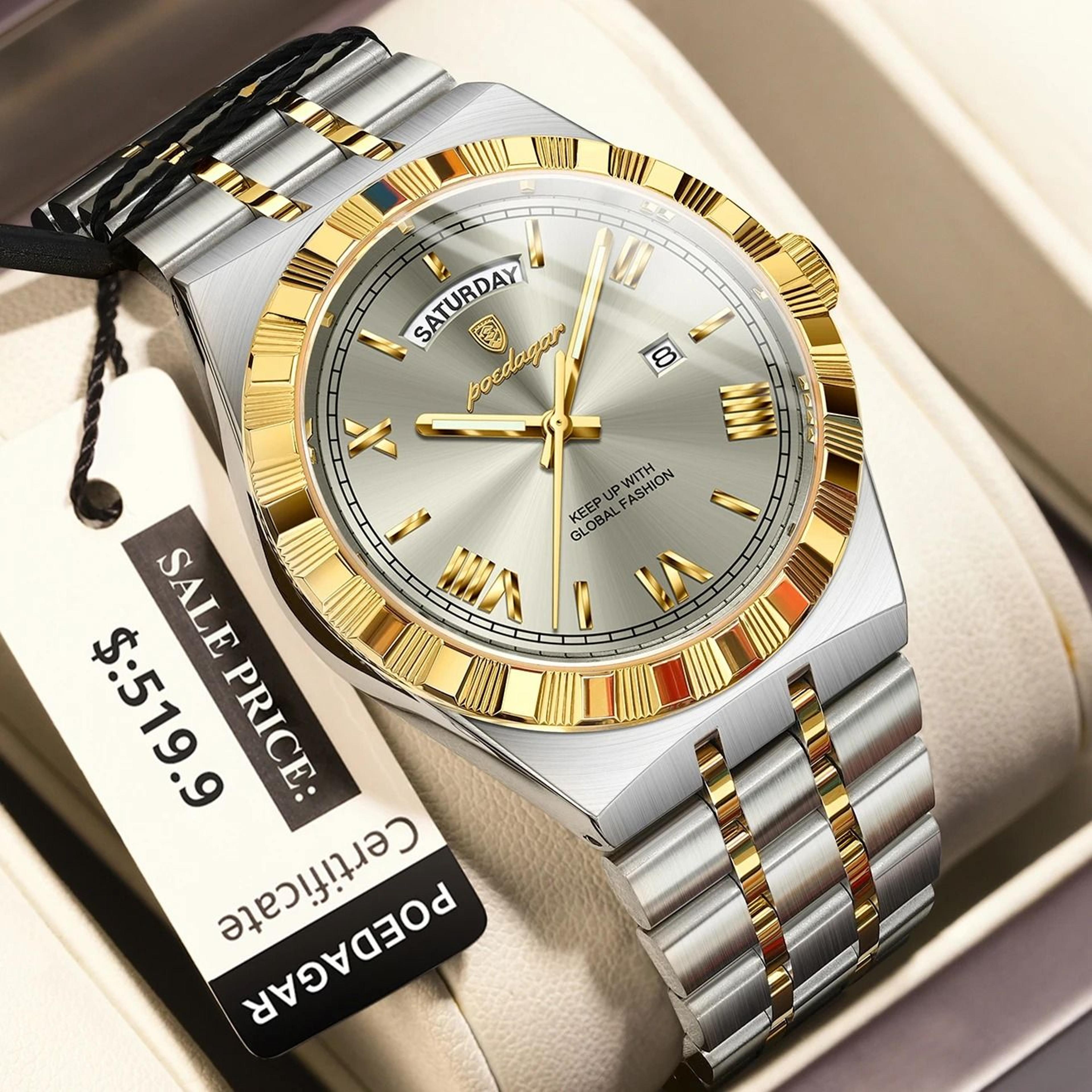 Luxury Business Quartz Watch For Men With Week  Date Display 7