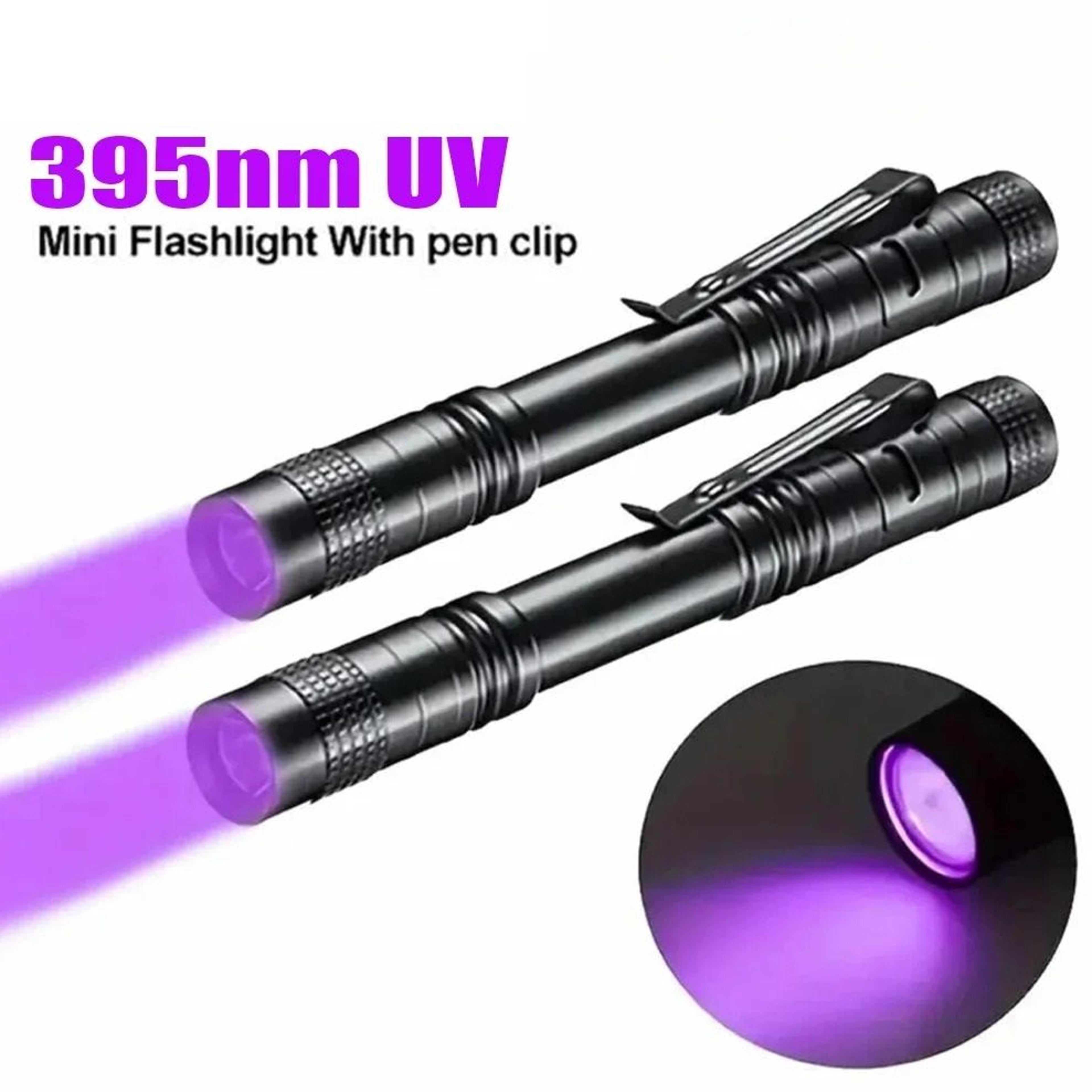 Portable 395nm UV Flashlight With Pocket Clip 0
