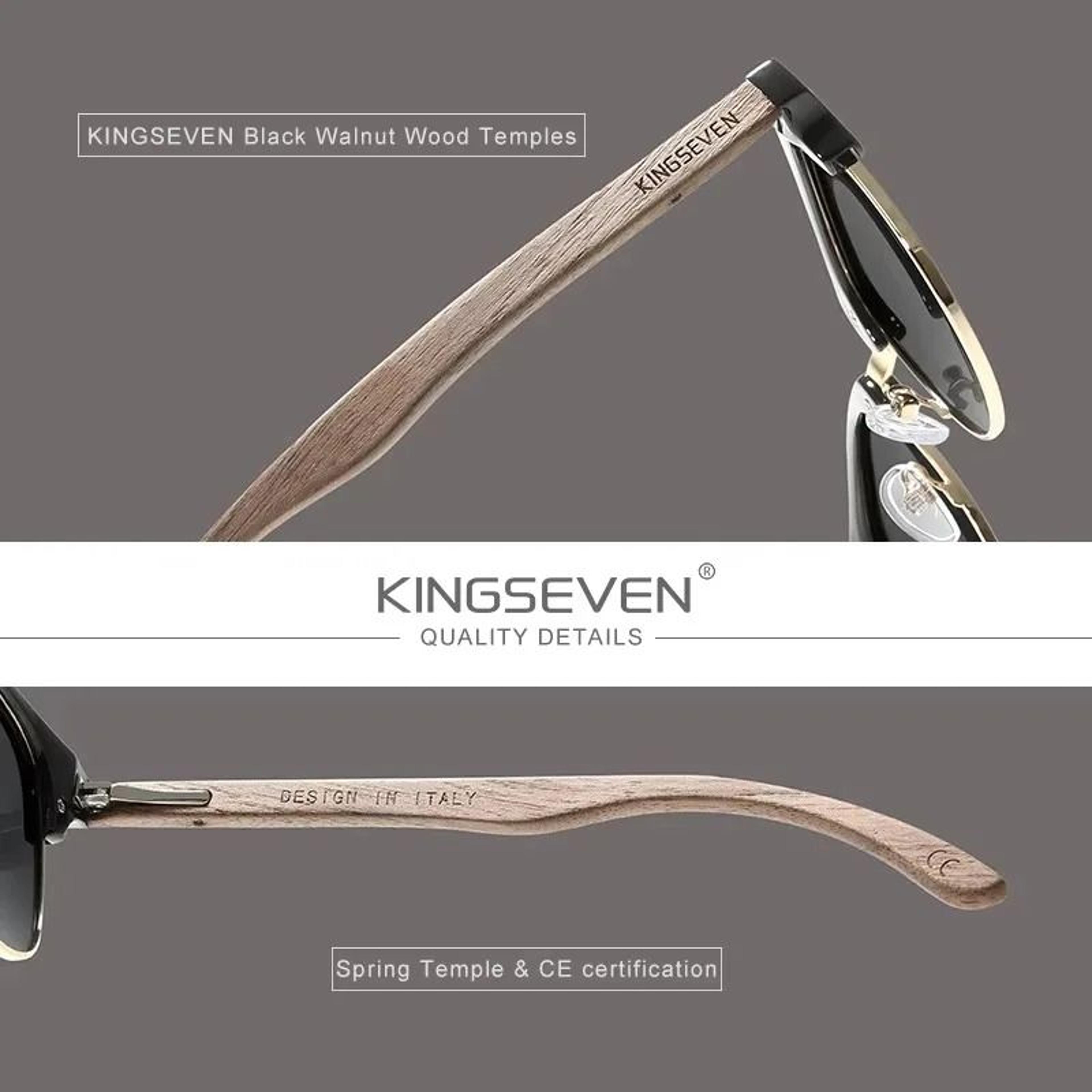 Walnut Wood Polarized Sunglasses With UV400 Protection 1