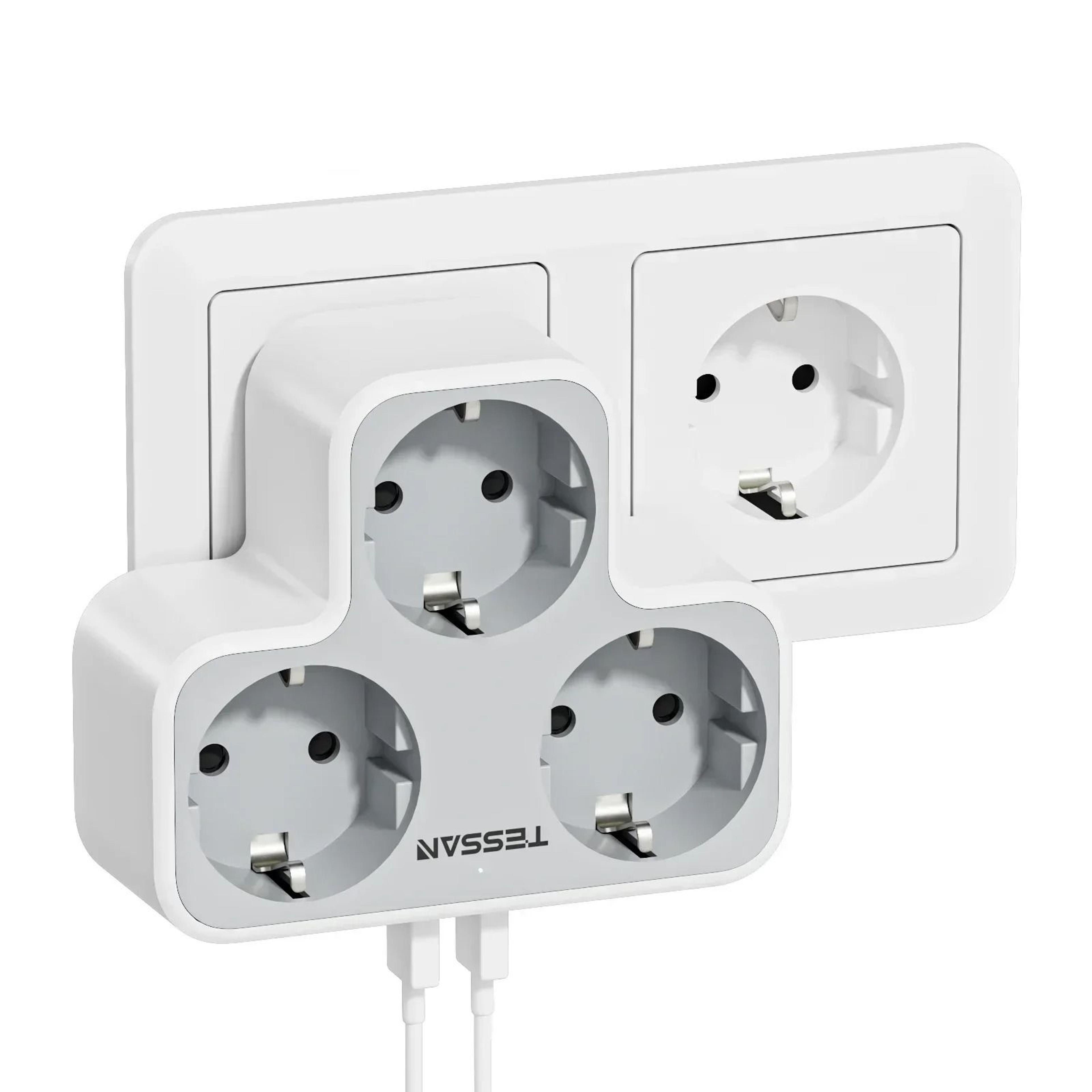 EU Power Strip With USB And AC Outlets 13