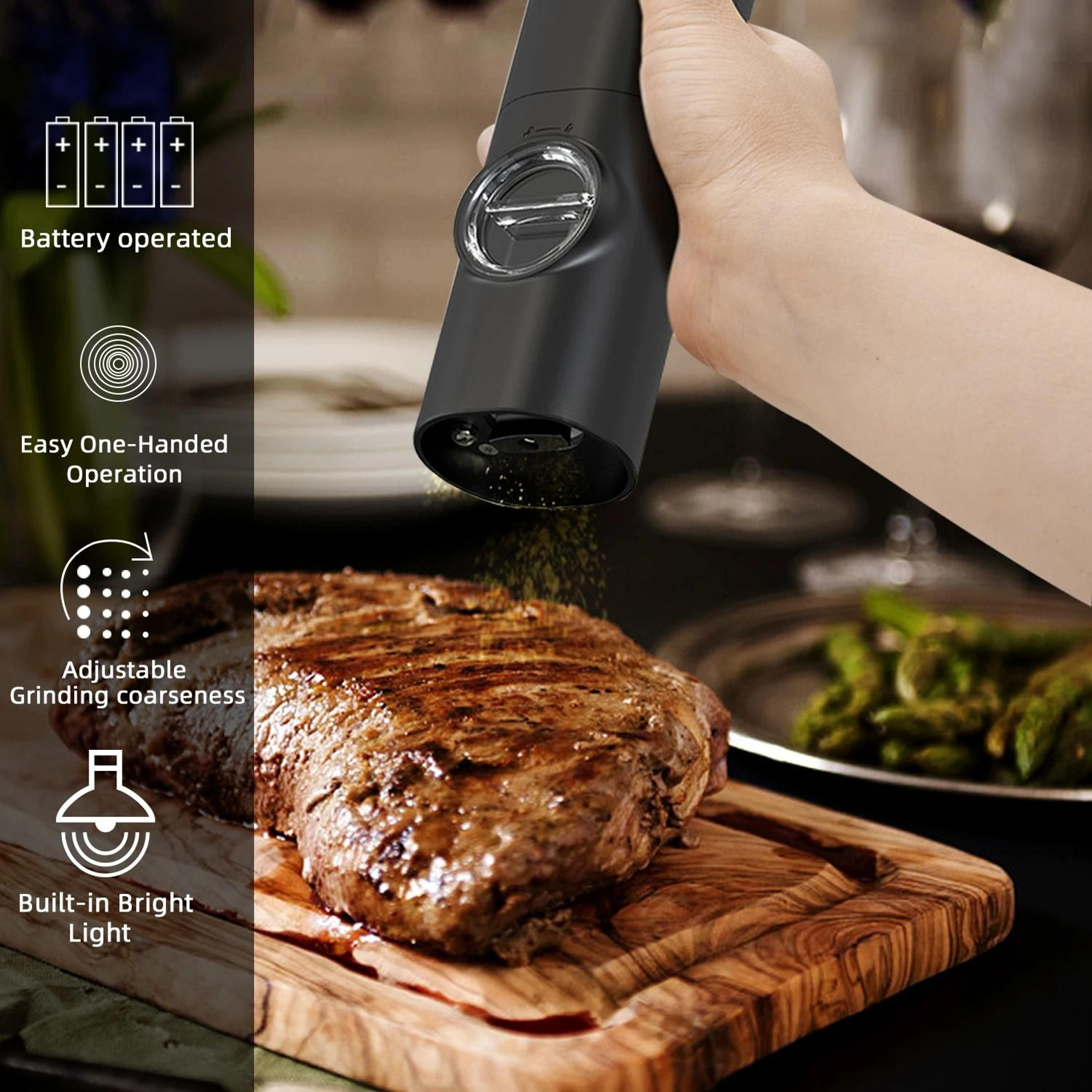 Electric Automatic Salt  Pepper Grinder With LED Light And Adjustable Coarseness 1