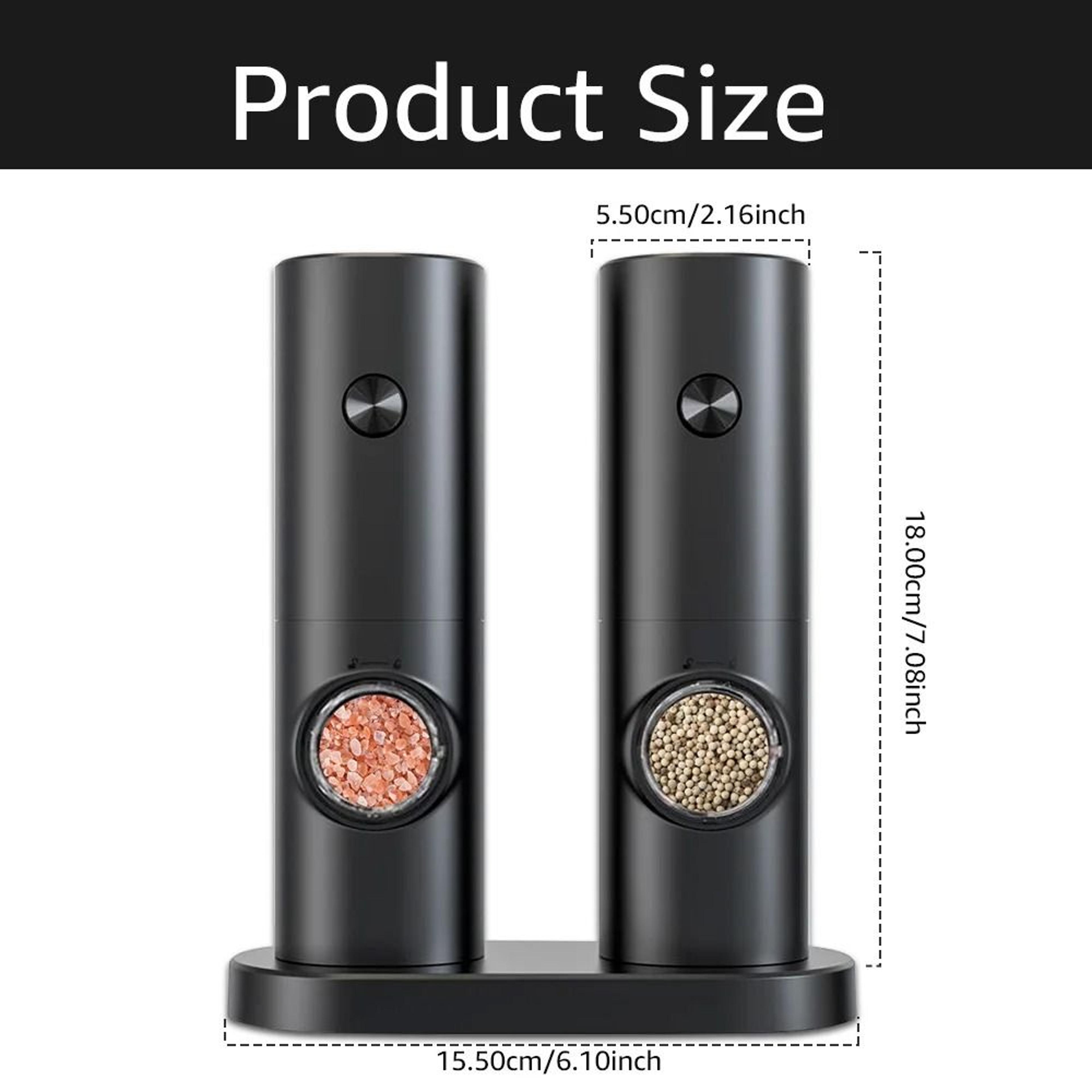 Electric Automatic Salt  Pepper Grinder With LED Light And Adjustable Coarseness 5