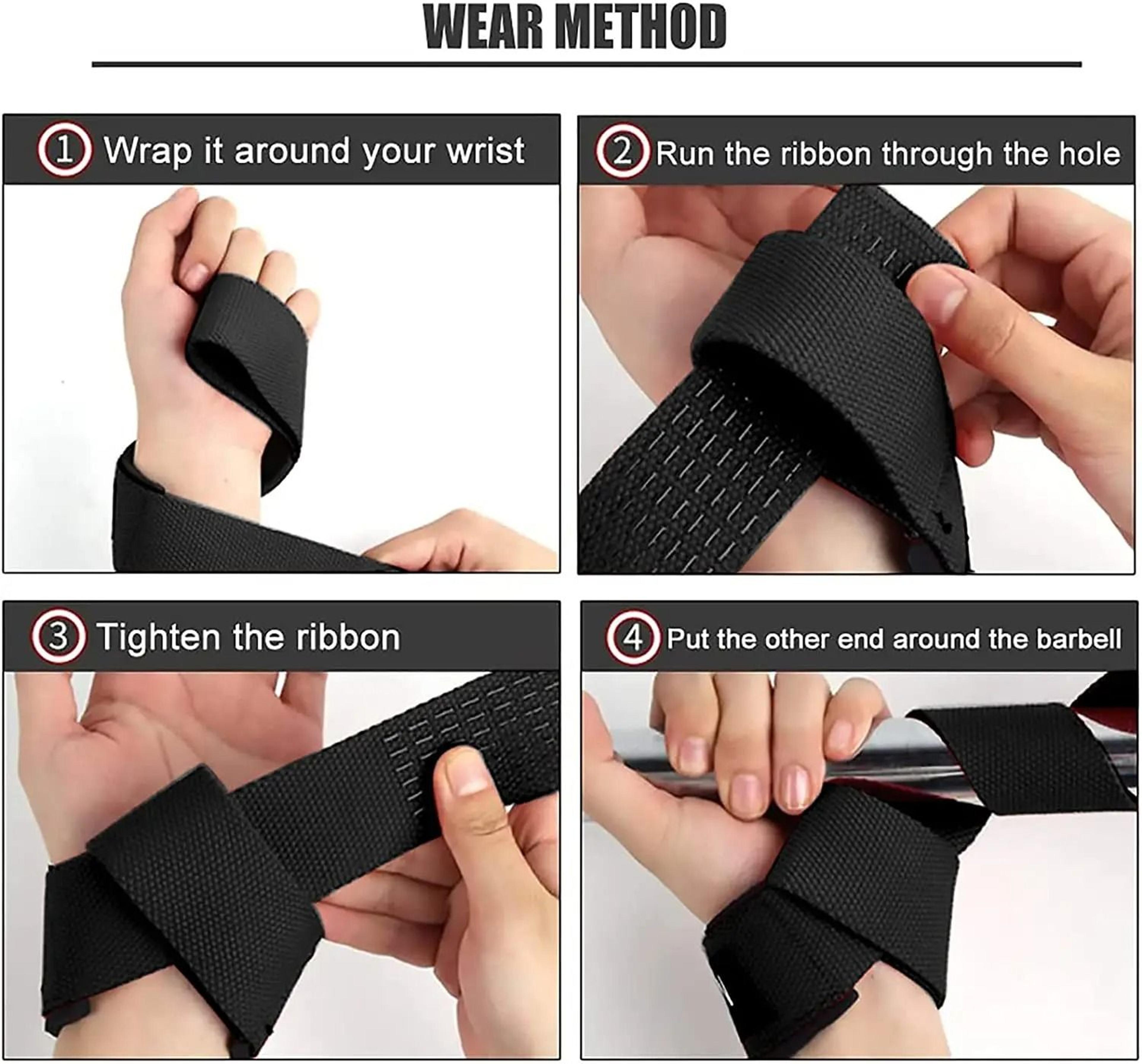Weightlifting Wrist Straps With AntiSlip Silicone 4