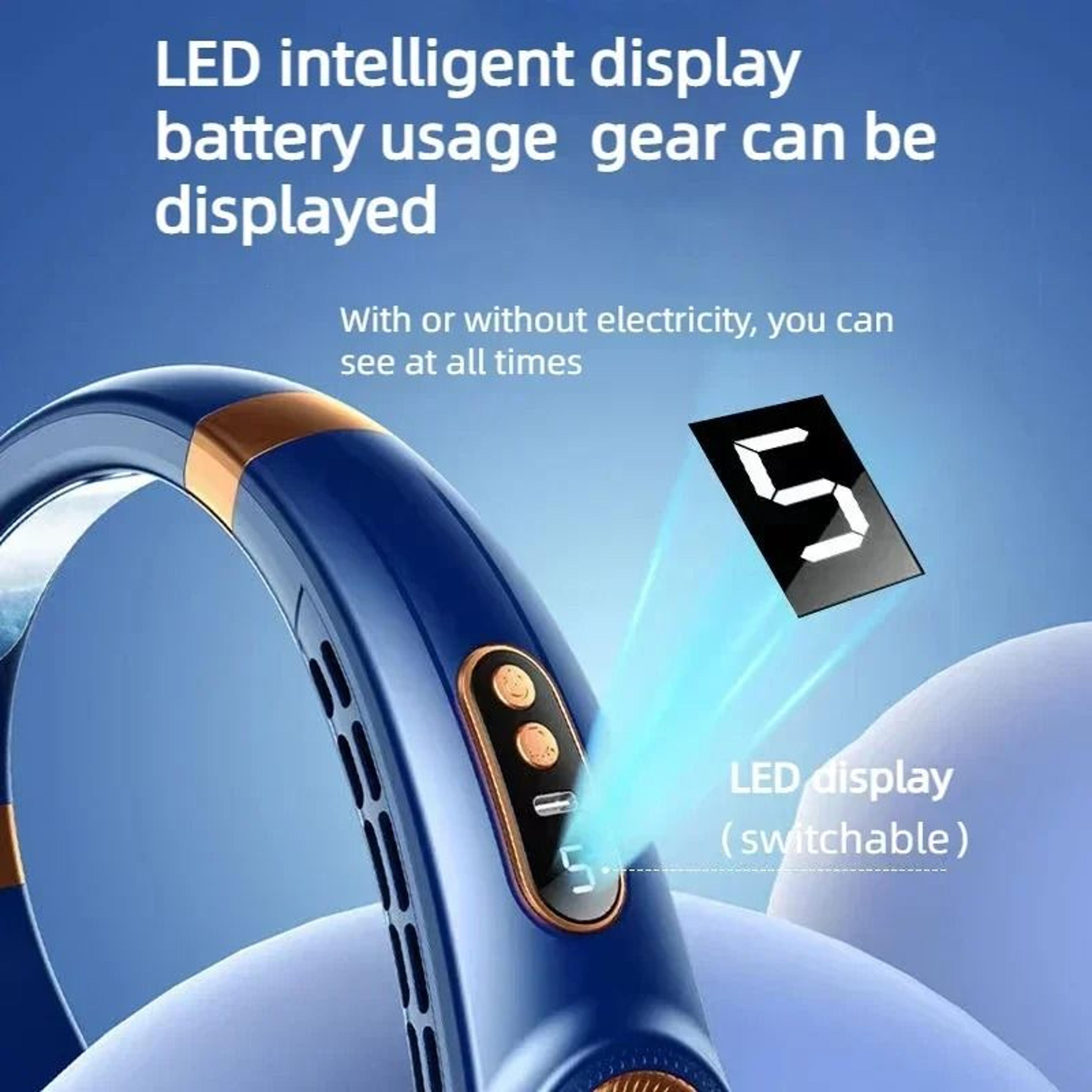 Portable Neck Fan With LED  Bladeless Design 5