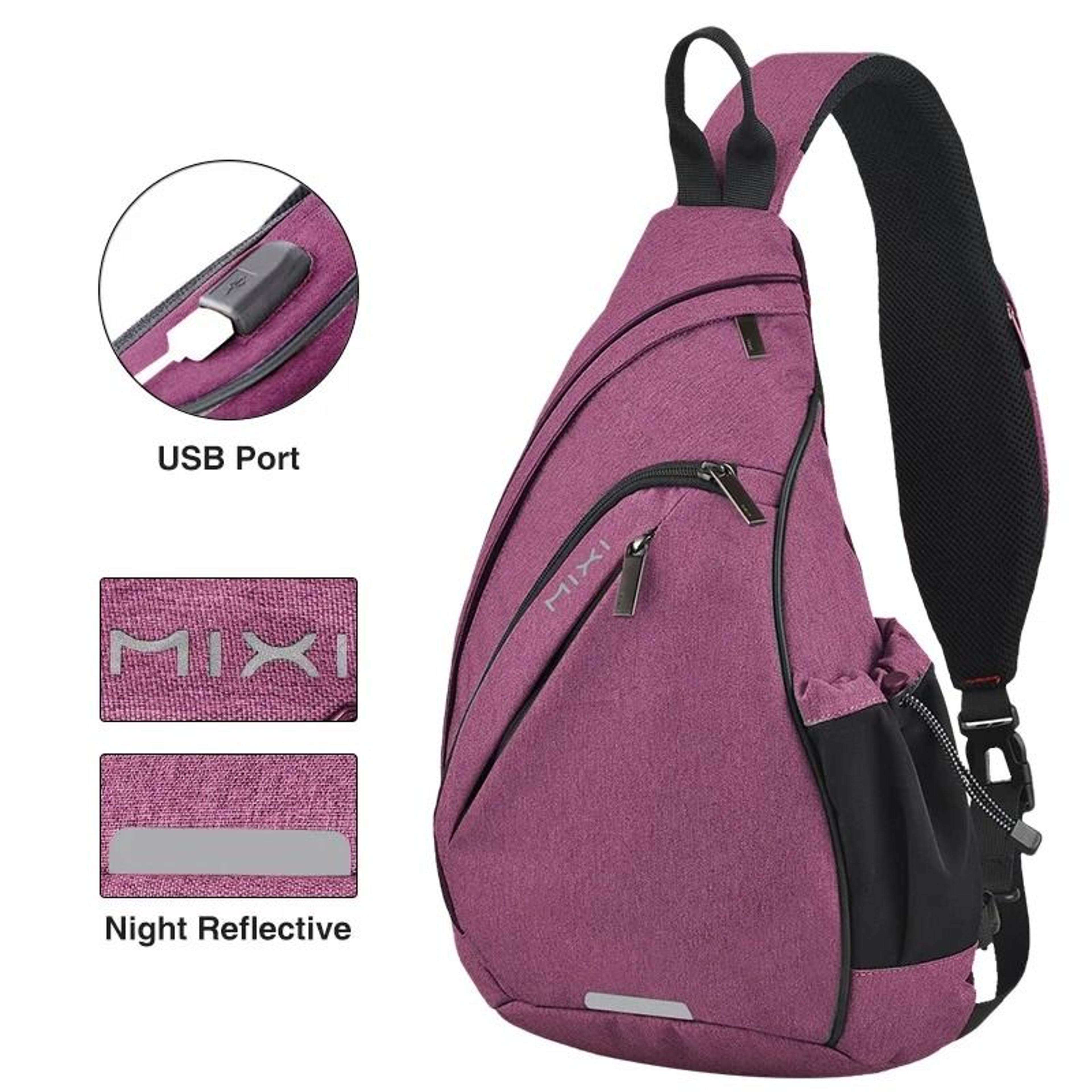 Sling Crossbody USB Backpack For Men  Women 9