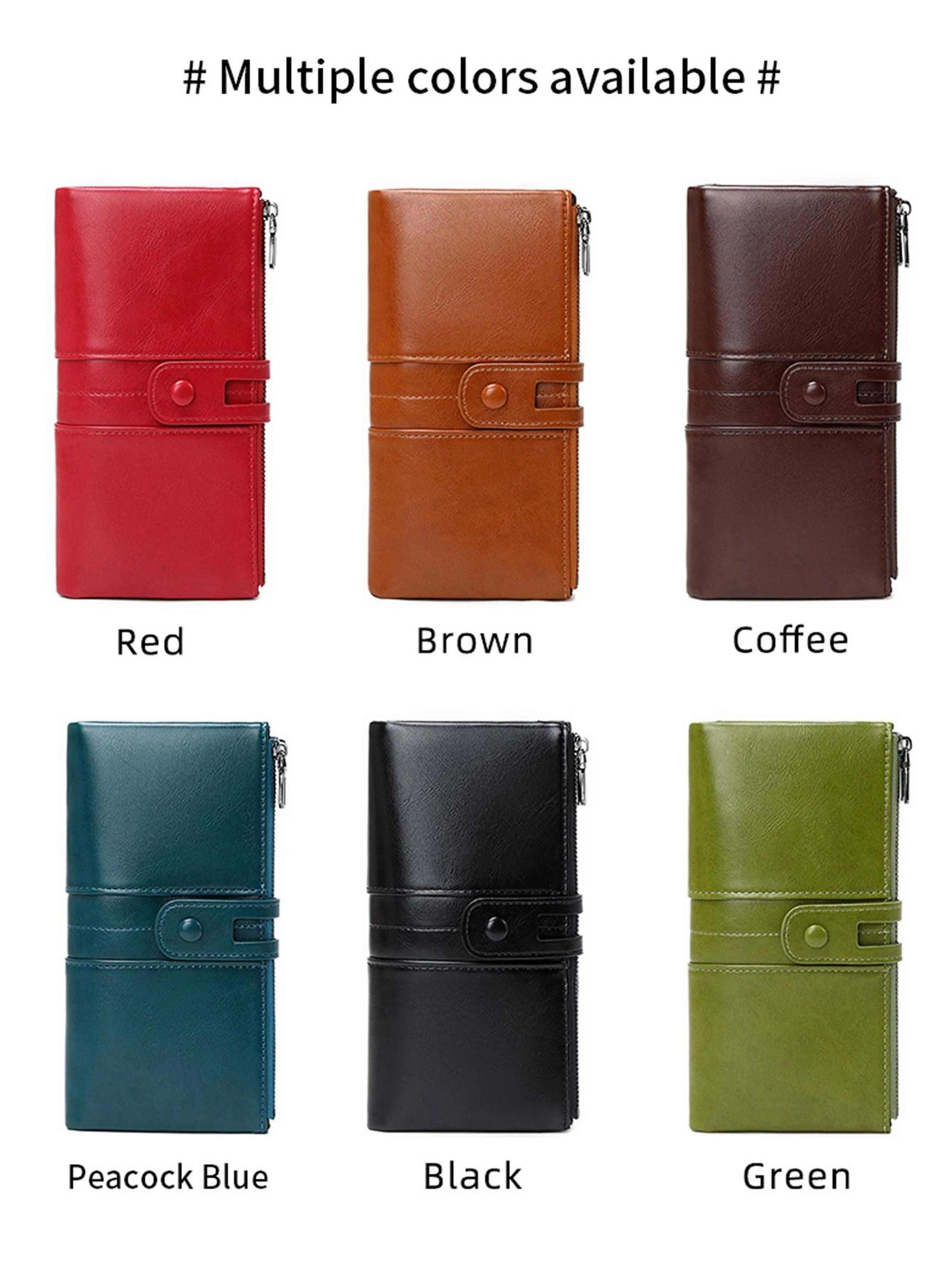 RFID Womens Long PU Leather Wallet Handbag 5