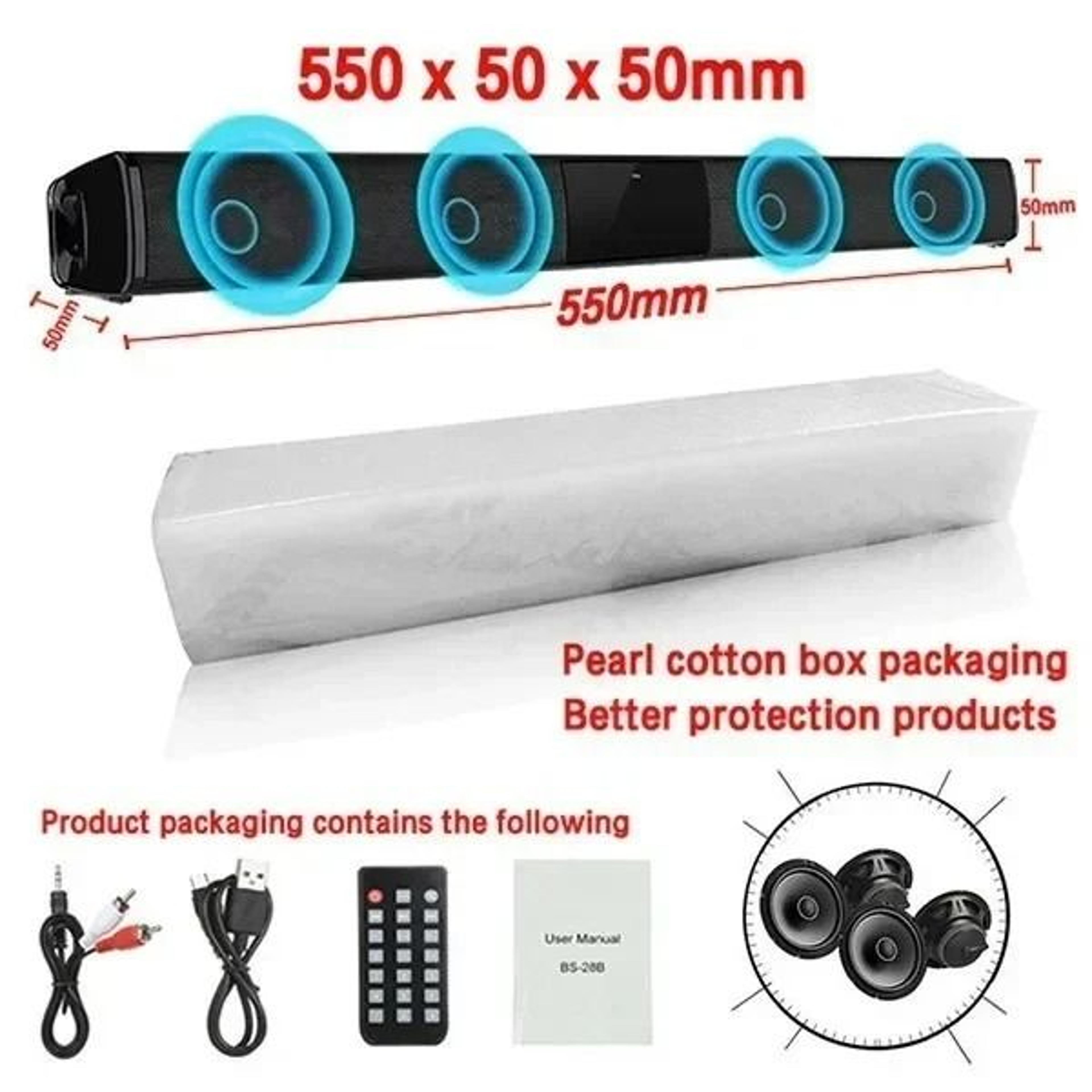 Wireless Bluetooth Sound Bar Speaker With Deep Bass 7