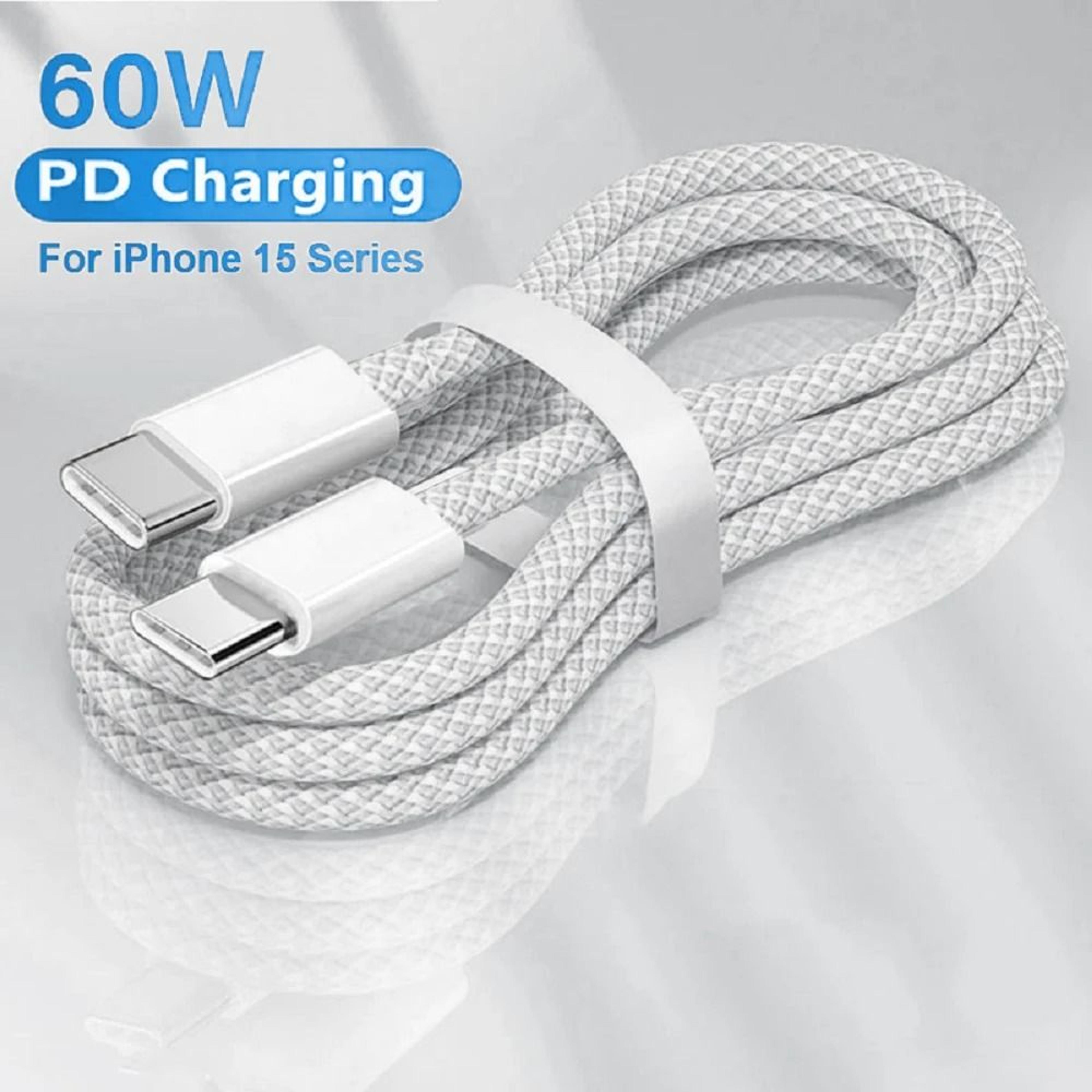 USB C To USB C Fast Charging Braided Cable 60W 0