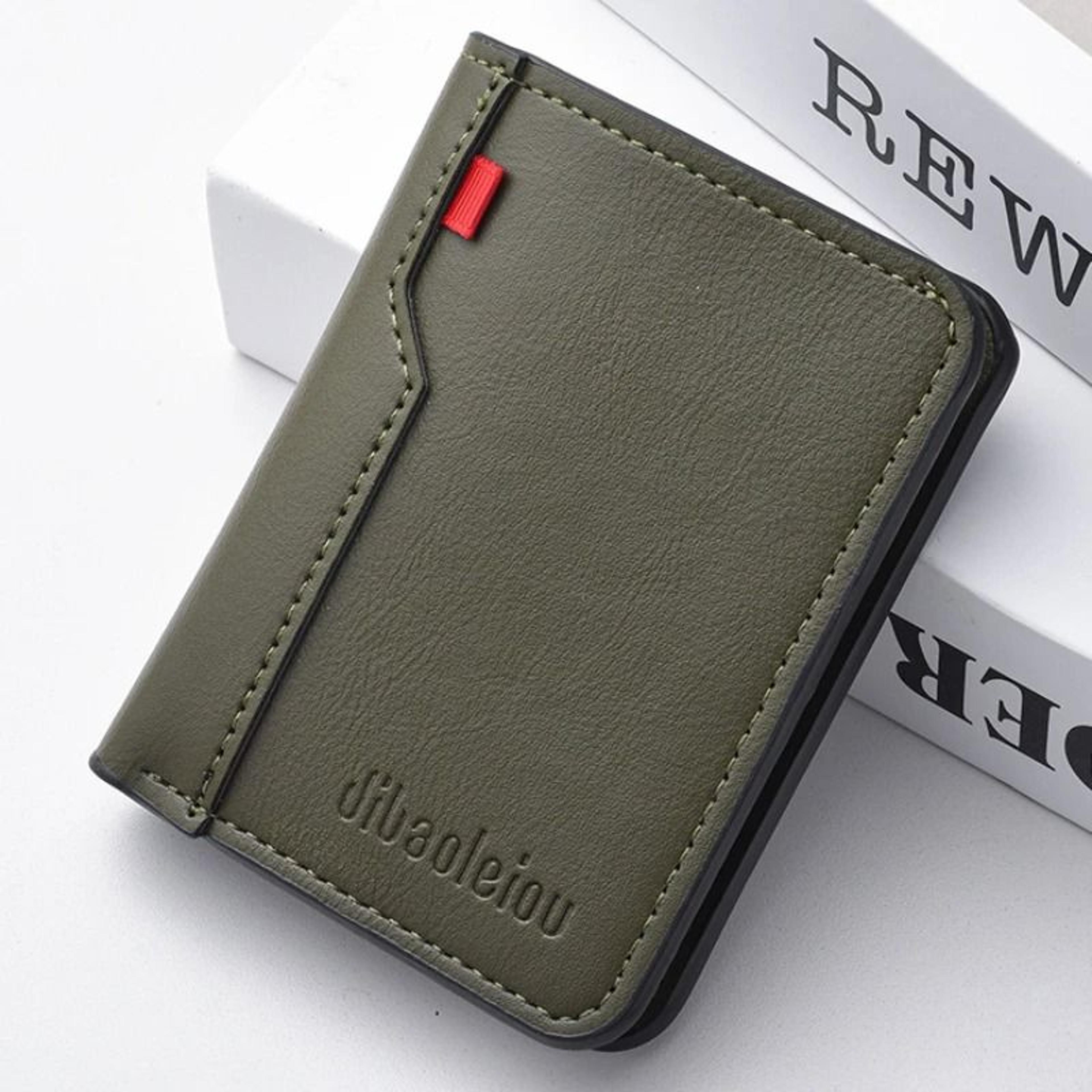 Ultra Thin PU Leather Credit Card Wallet For Men 8