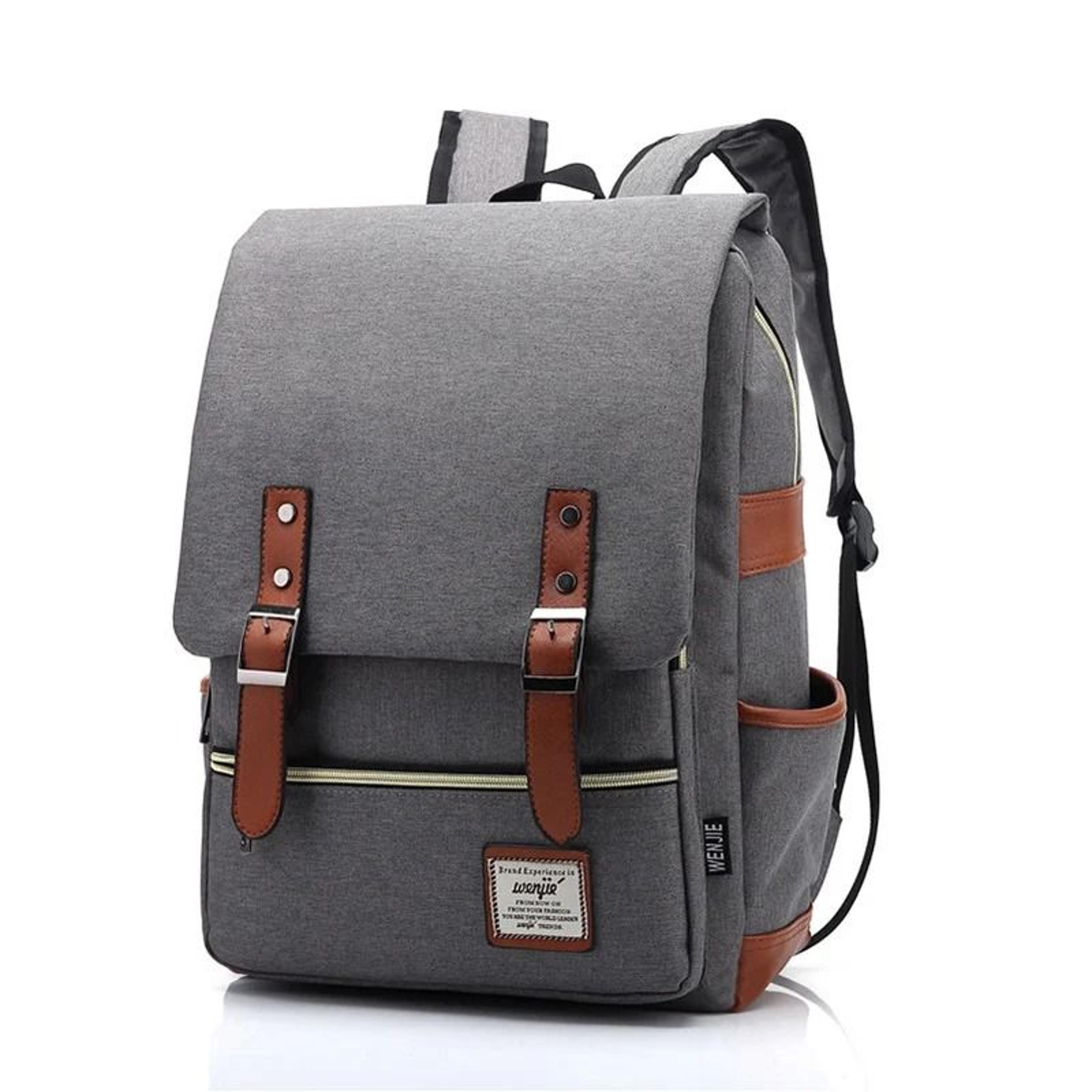 Vintage Oxford Waterproof Laptop Backpack With Large Capacity For Travel  School 0
