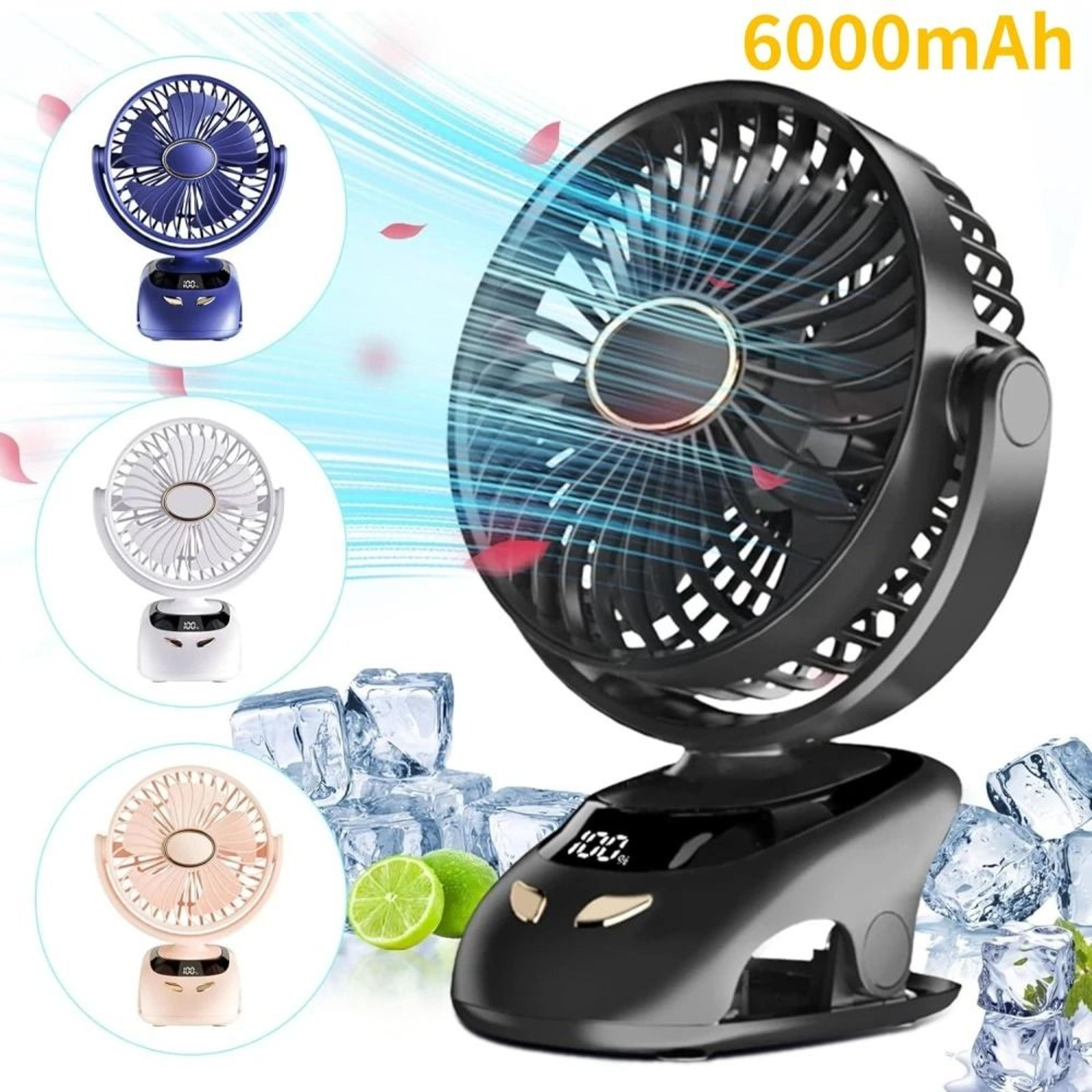 Portable Clip On Desk Fan With Rechargeable Battery For Home And Travel 10