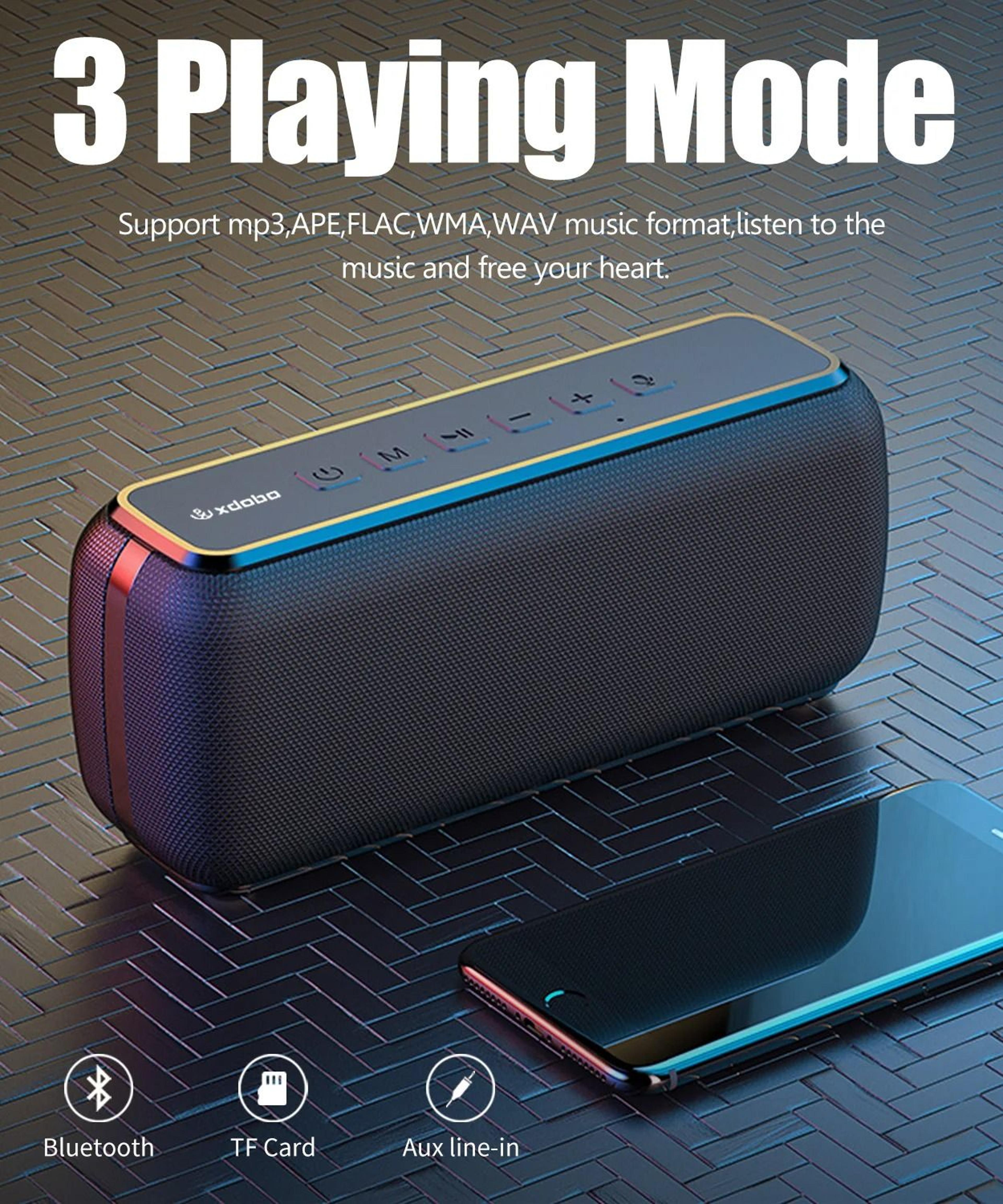 60W Portable Bluetooth Speaker With Subwoofer And Waterproof Design 0