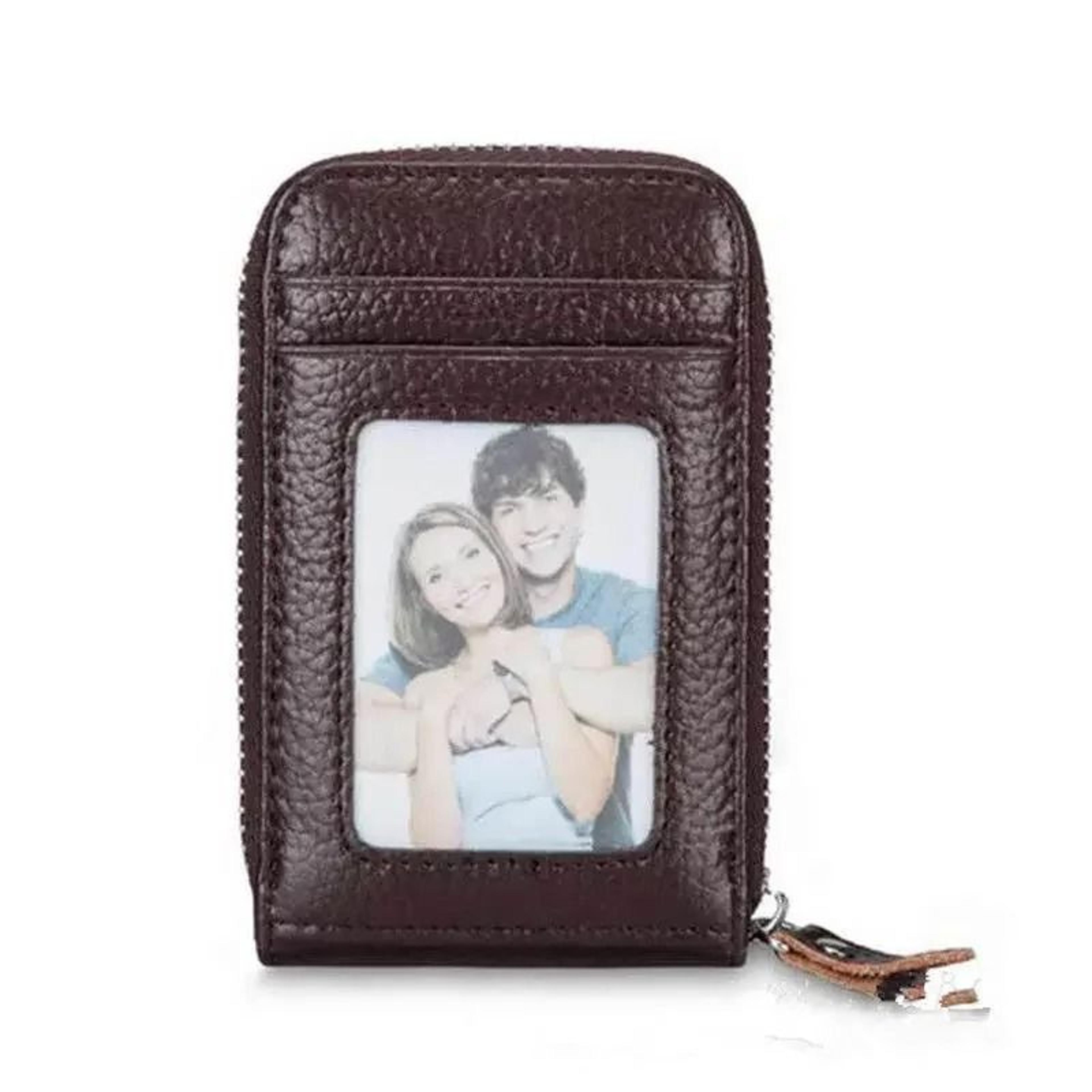 Mens PU Leather Wallet With RFID Blocking And Zipper Pocket 6