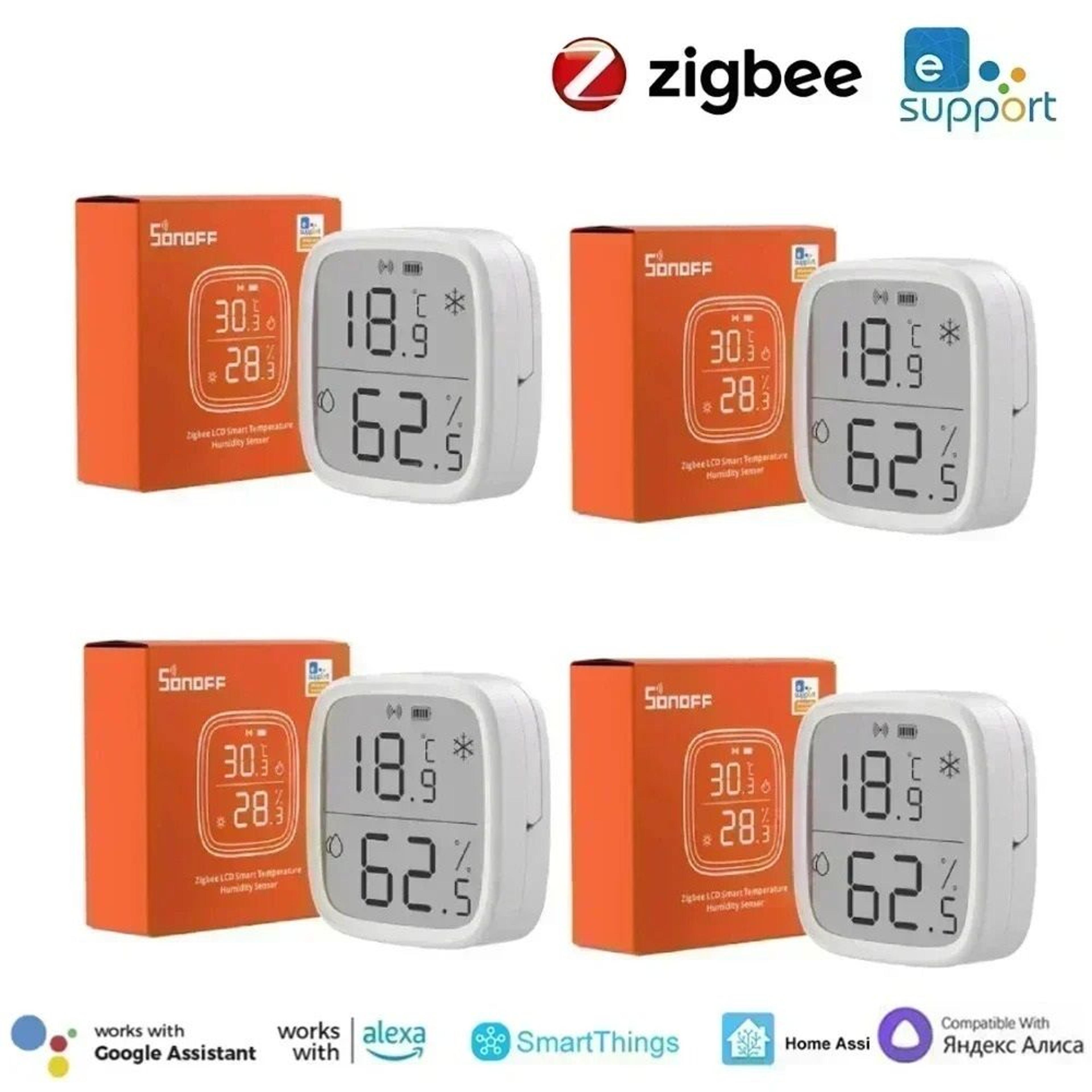 Smart Zigbee LCD Temperature And Humidity Sensor With Real Time Display 0