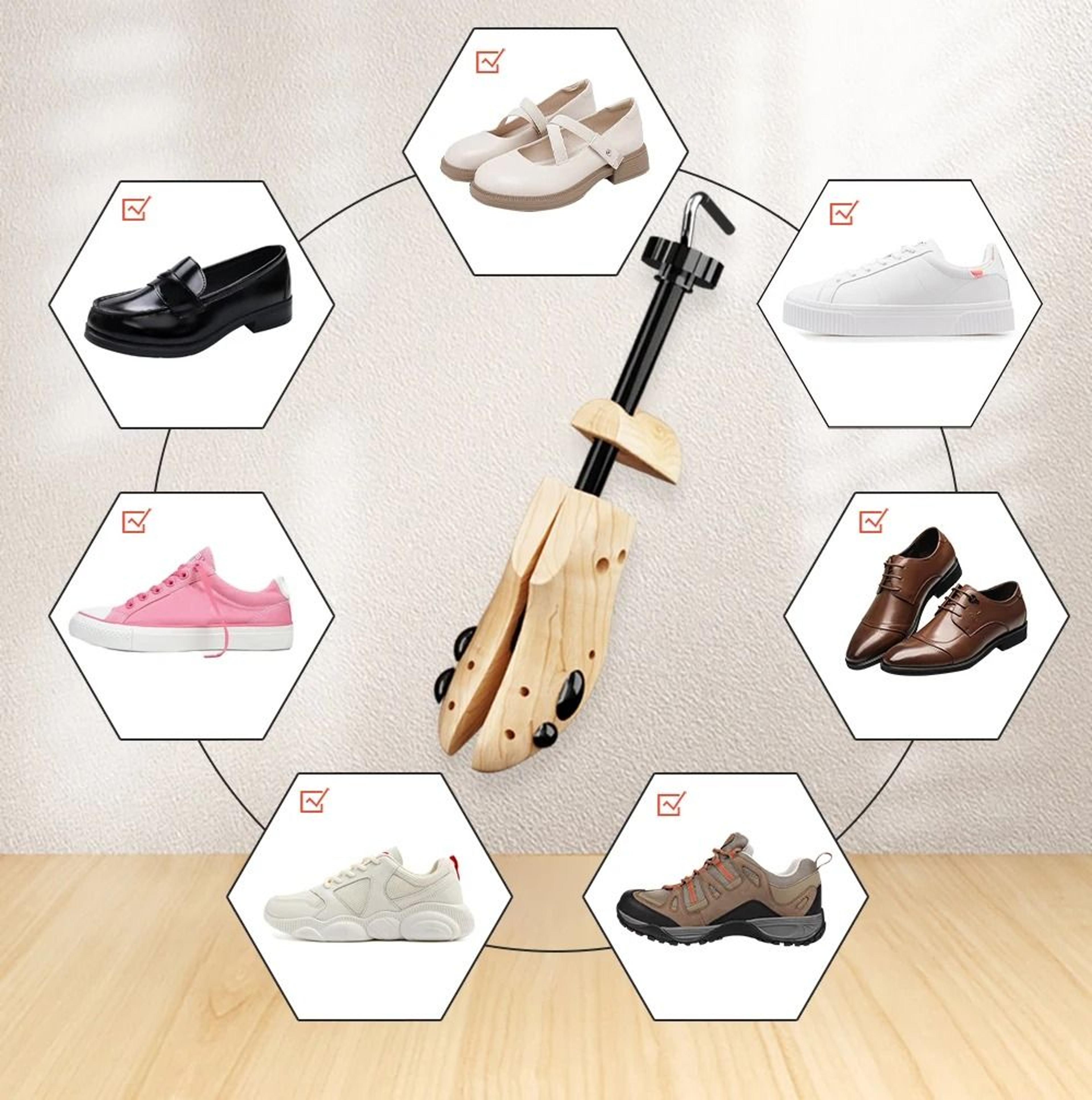 Adjustable Wooden Shoe Tree And Stretcher Expander 5