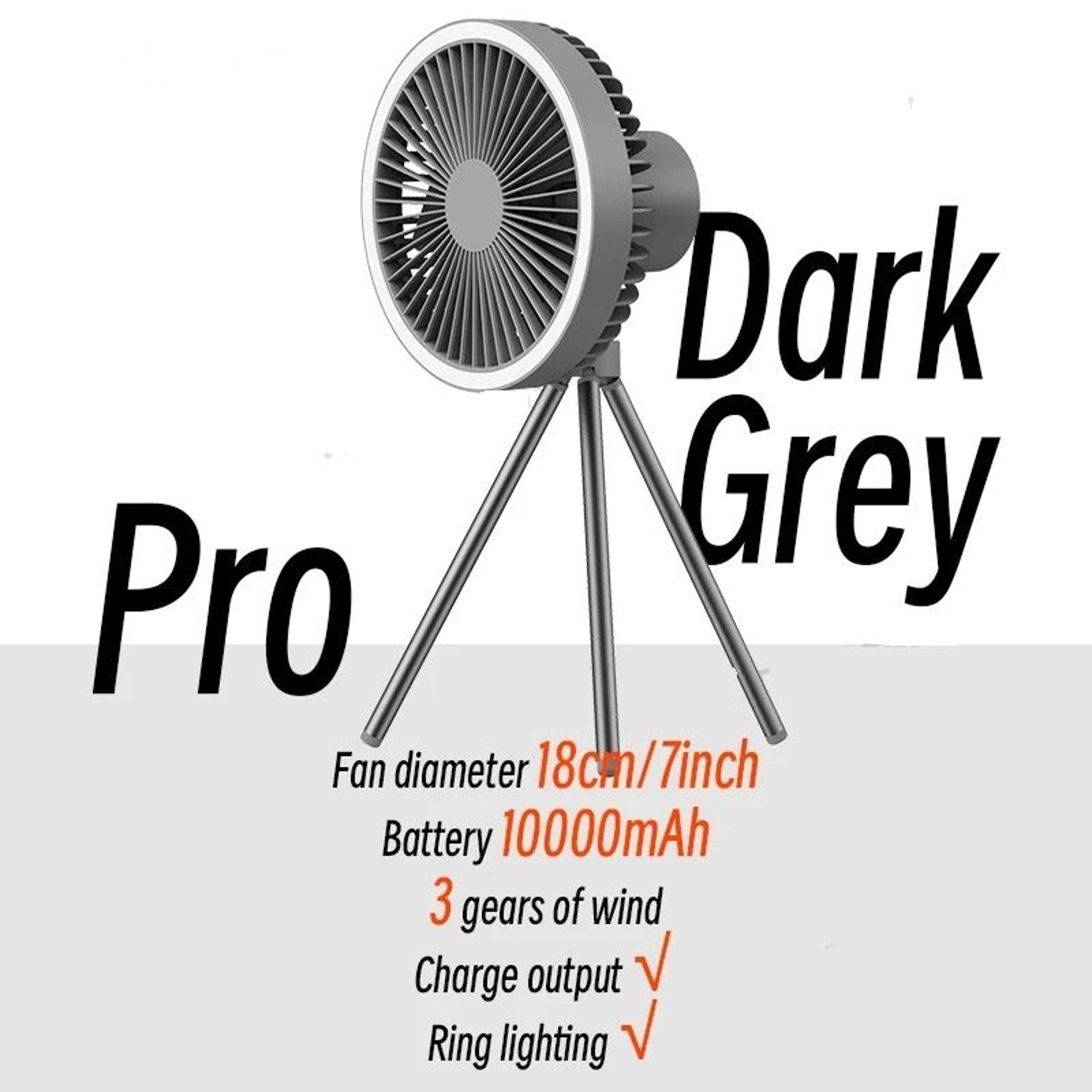 Portable Camping Fan With Power Bank LED Light And Tripod Stand 6