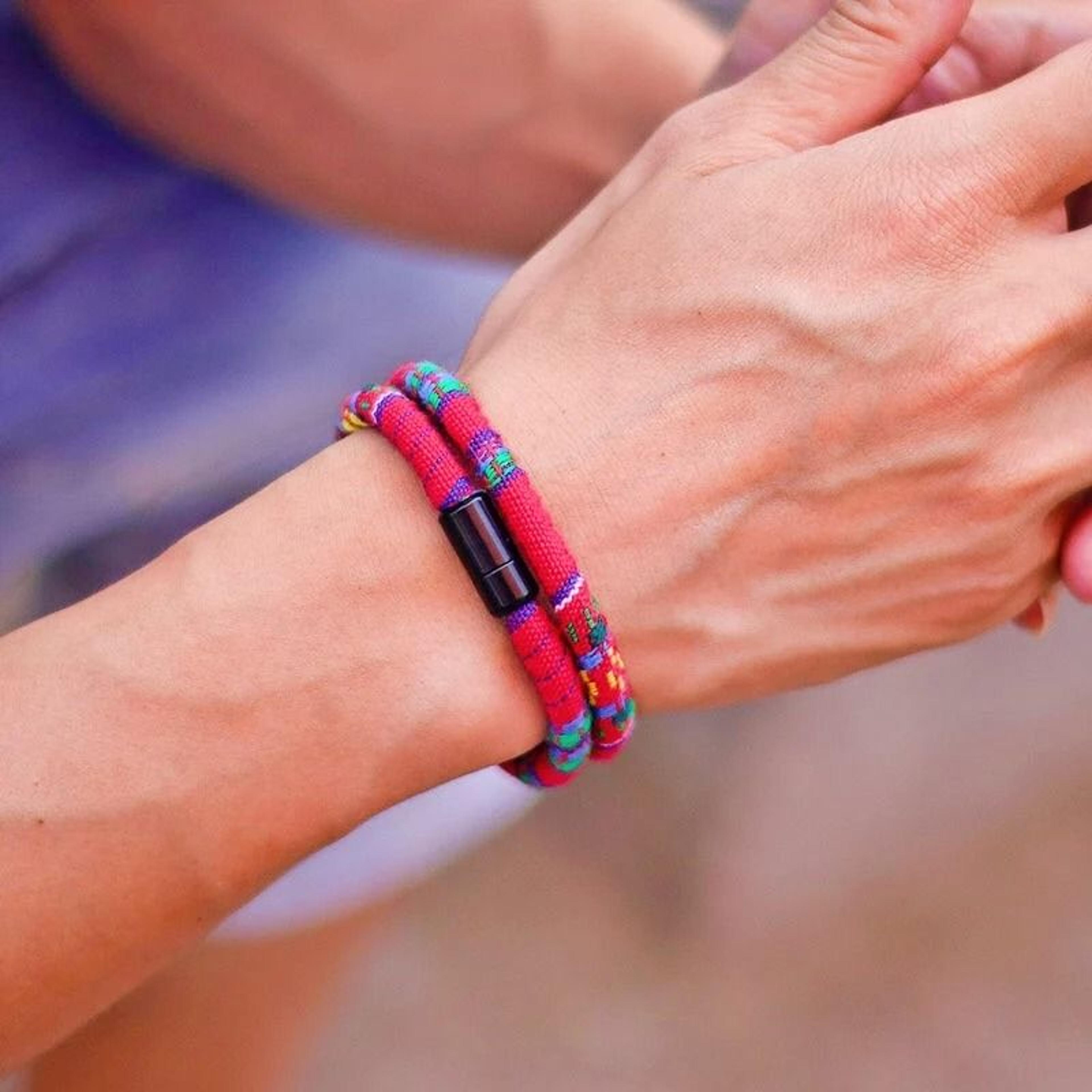 Mens Bohemian Magnetic Rope Bracelet 7