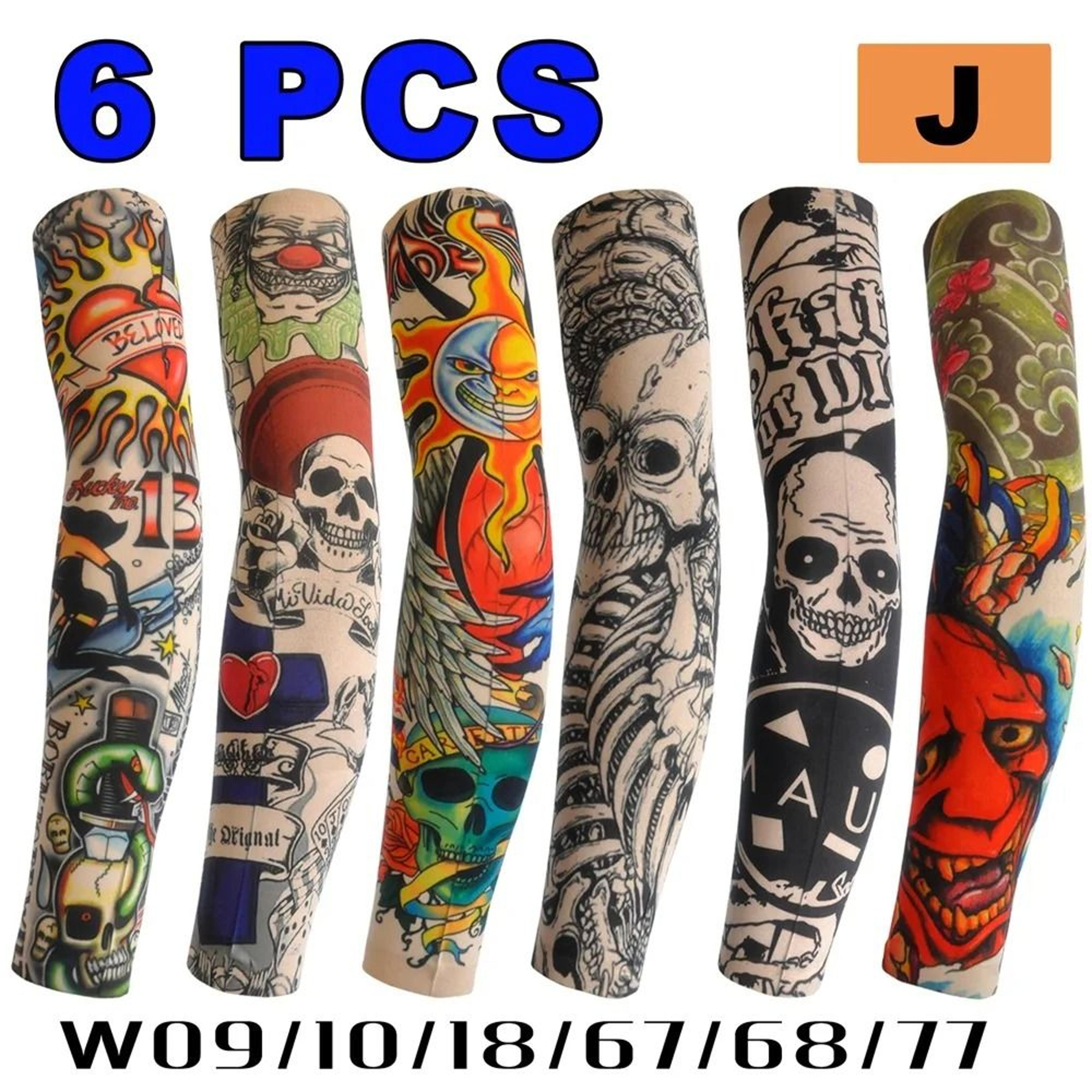 6 Piece Tattoo Arm Sleeve Set For Men And Women 14