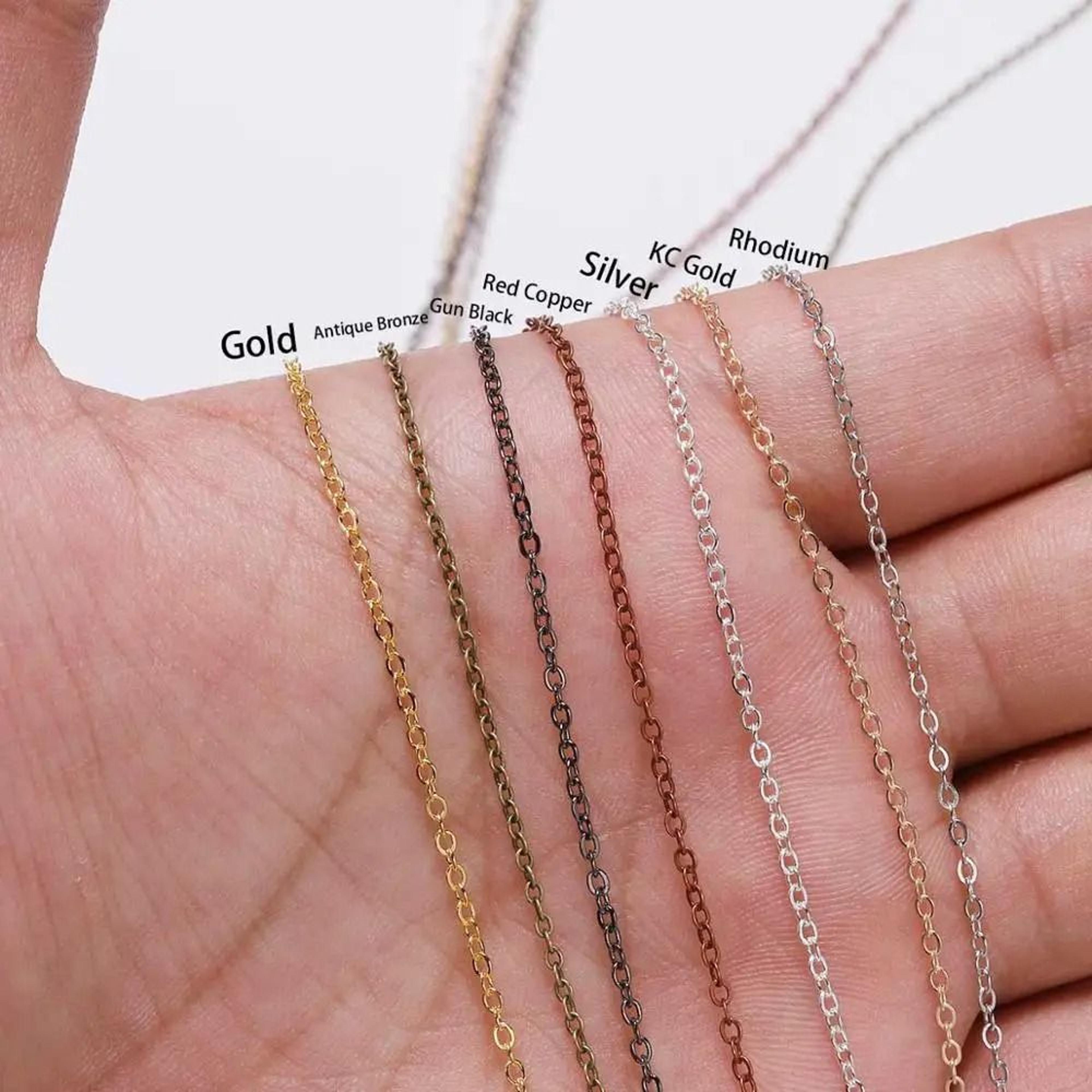 Gold And Bronze Plated Necklace Chain Roll For Jewelry Making 5