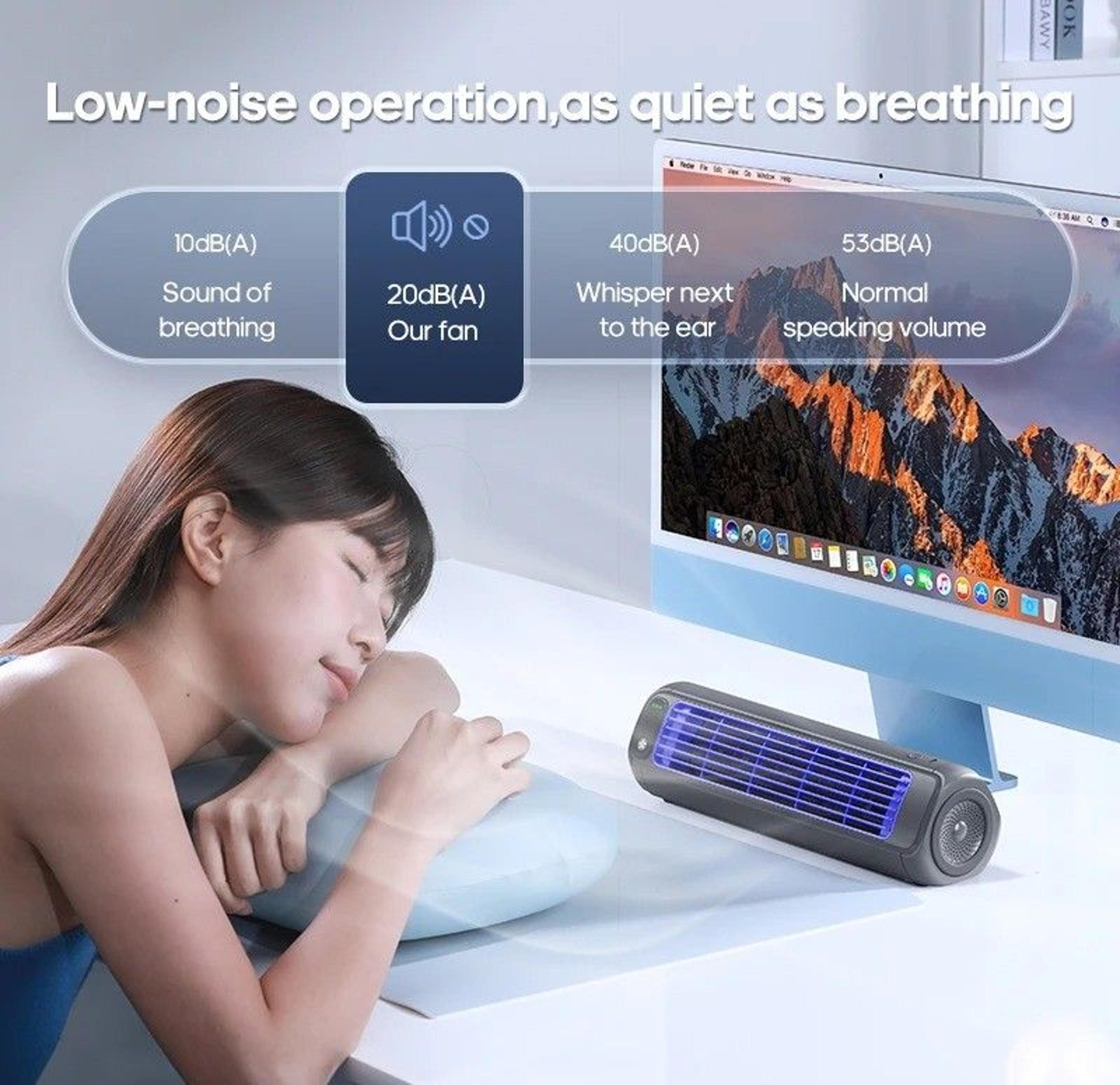 Portable Quiet Air Circulating Fan With Rechargeable Battery 4