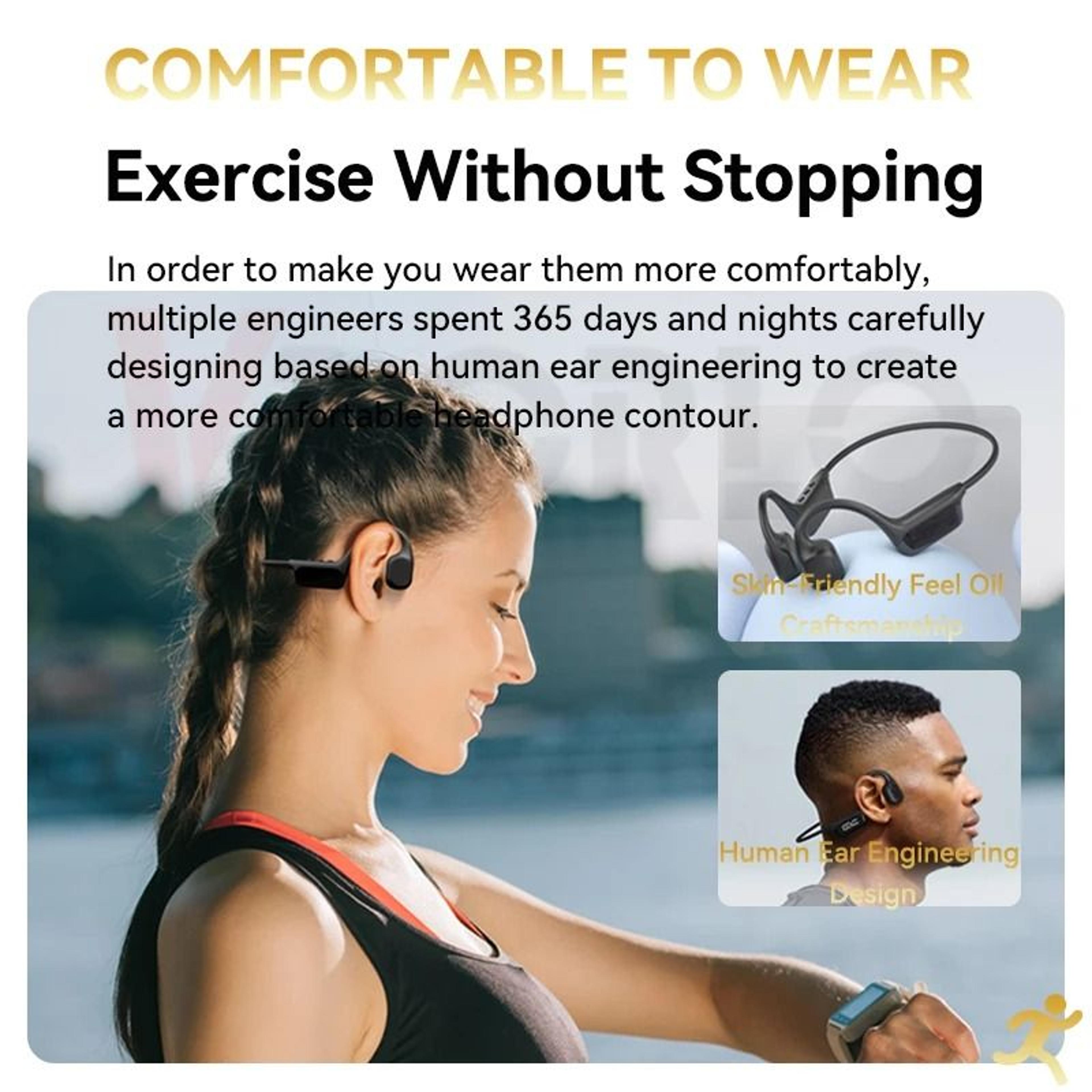 Waterproof Bone Conduction Bluetooth Headphones With MP3 Storage 4