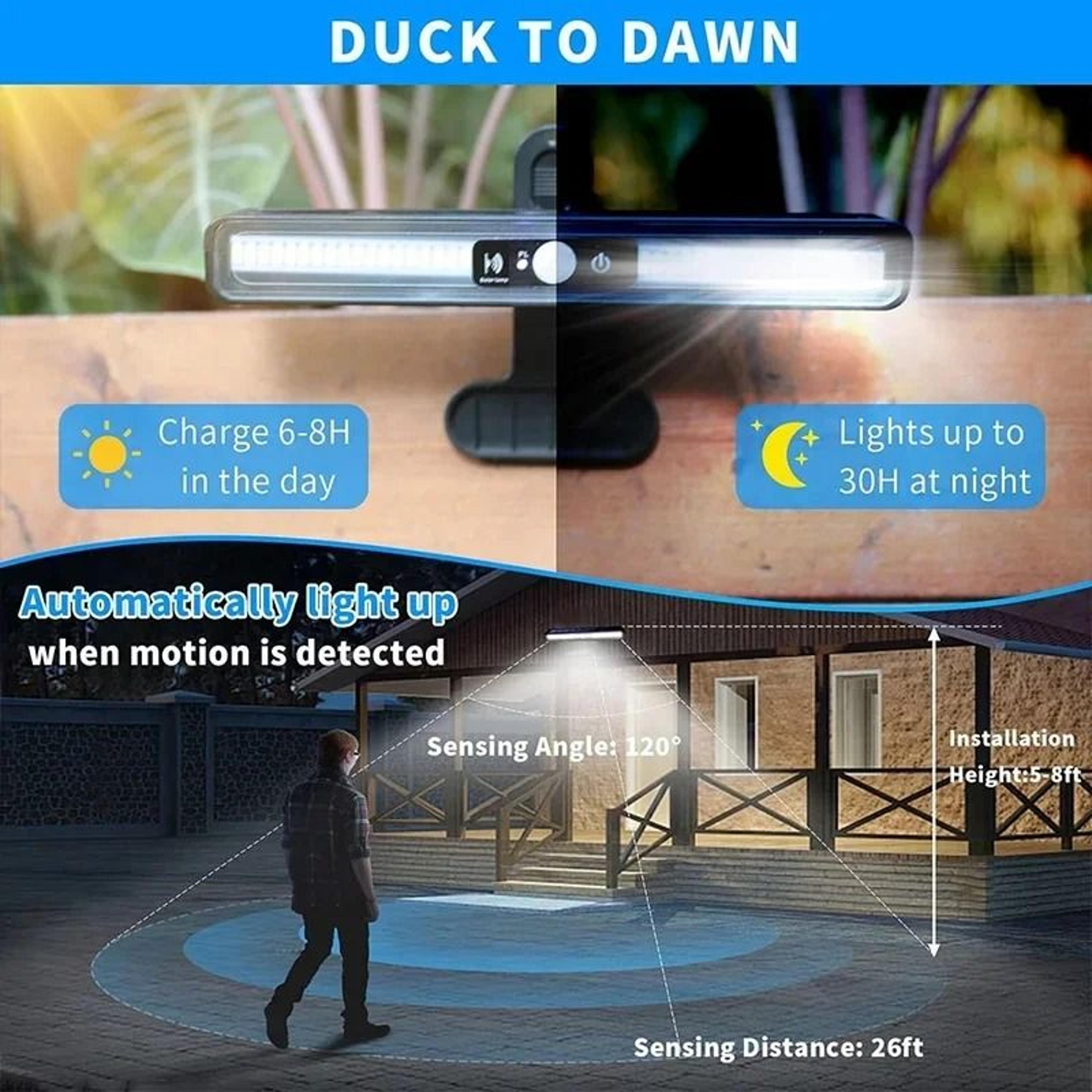 Solar Motion Sensor Outdoor Light With Clip Mount 2