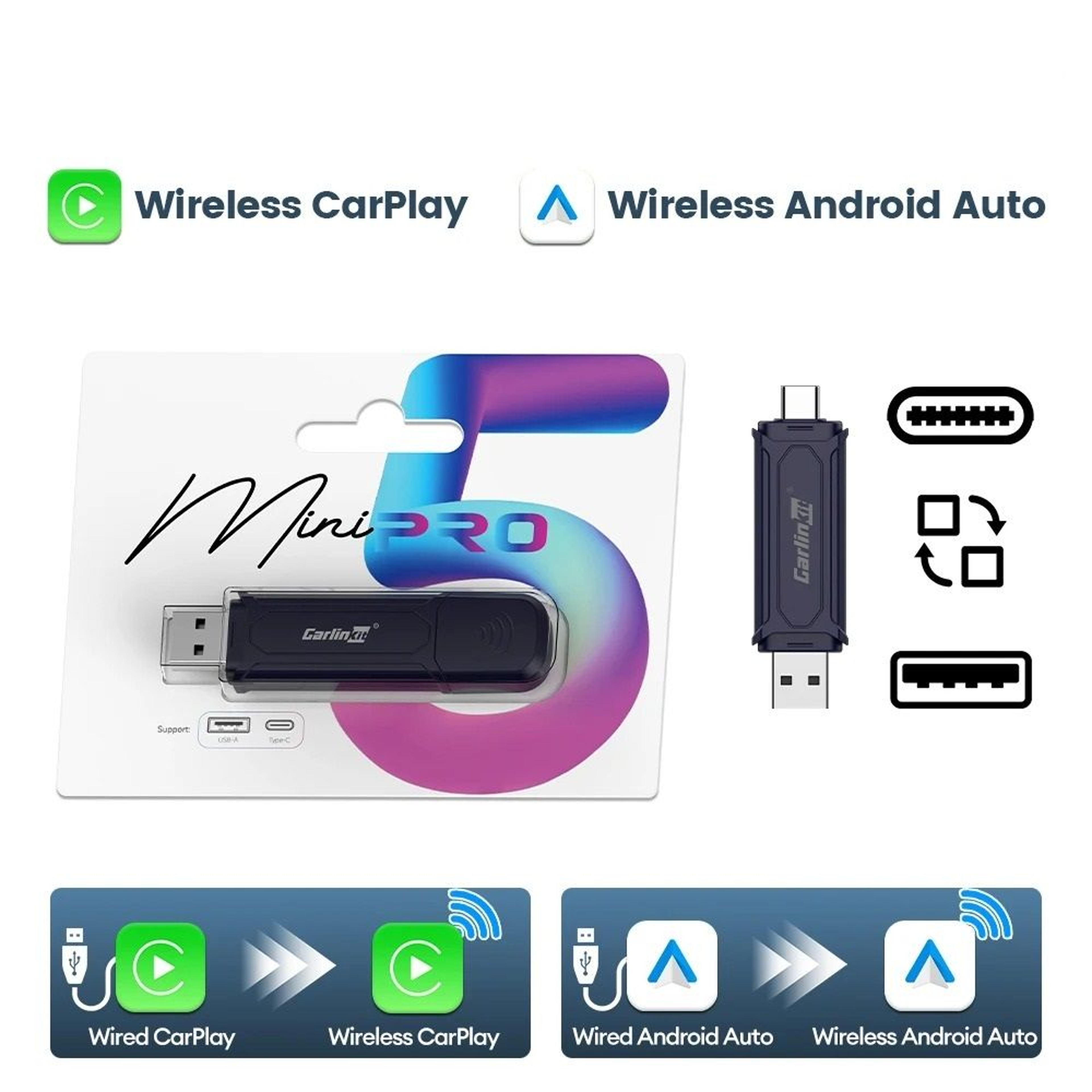 Wireless Adapter For CarPlay And Android Auto 5